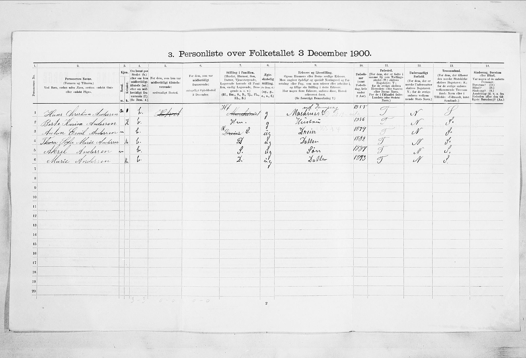 RA, Folketelling 1900 for 0602 Drammen kjøpstad, 1900, s. 13149