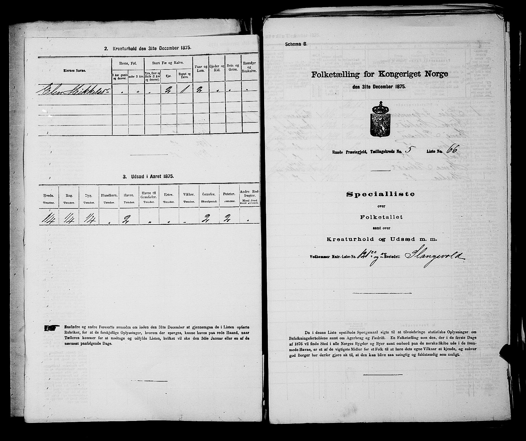 RA, Folketelling 1875 for 0135P Råde prestegjeld, 1875, s. 983