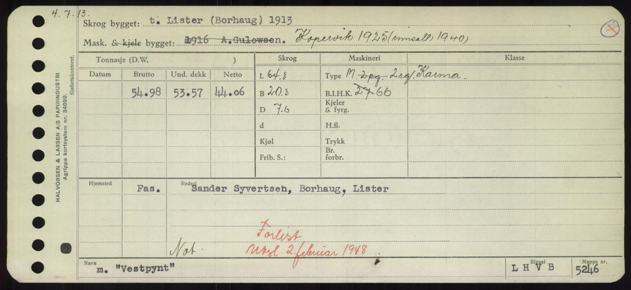 Sjøfartsdirektoratet med forløpere, Skipsmålingen, AV/RA-S-1627/H/Hd/L0040: Fartøy, U-Ve, s. 771