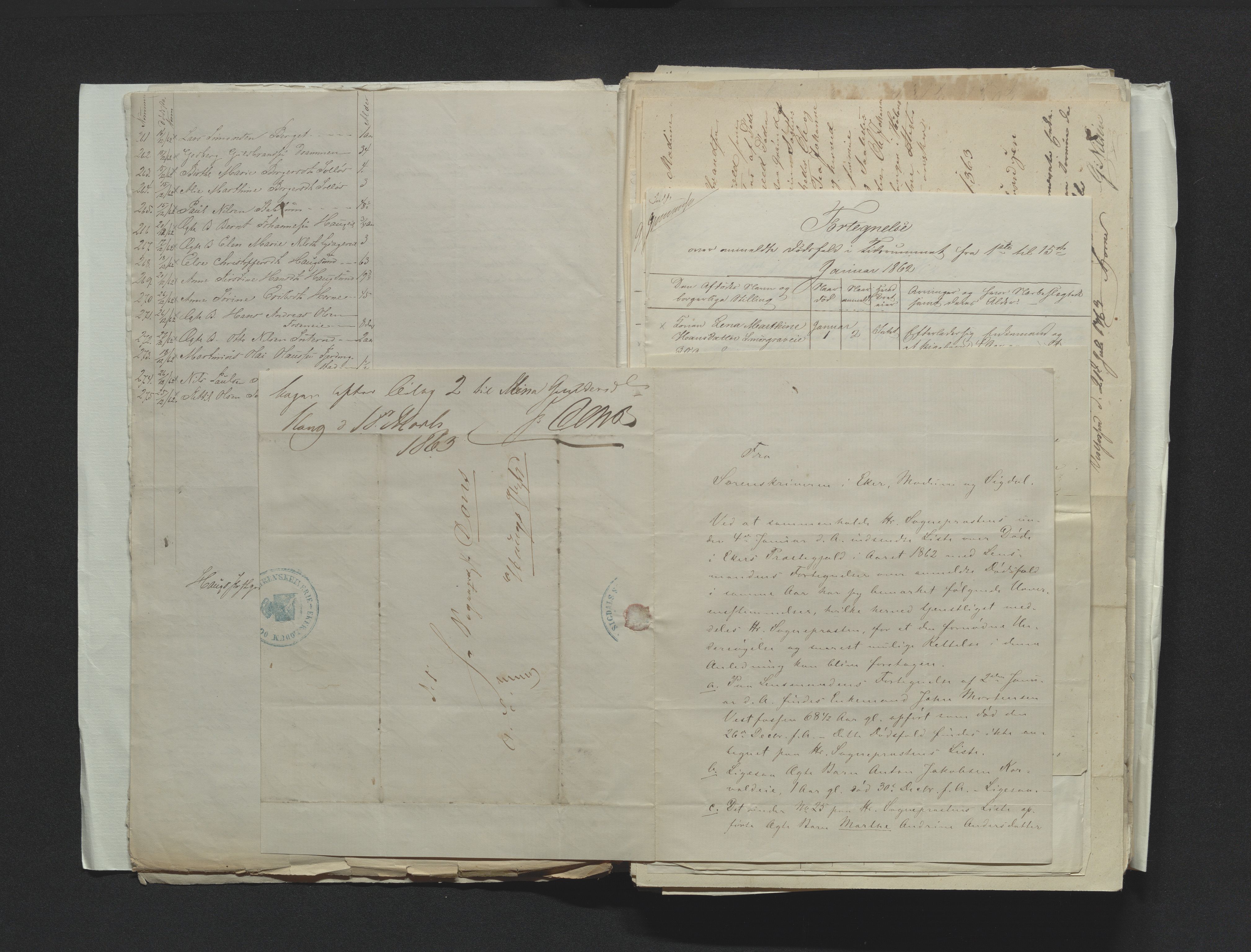 Eiker, Modum og Sigdal sorenskriveri, AV/SAKO-A-123/H/Ha/Hab/L0011: Dødsfallsmeldinger, 1862-1865, s. 8