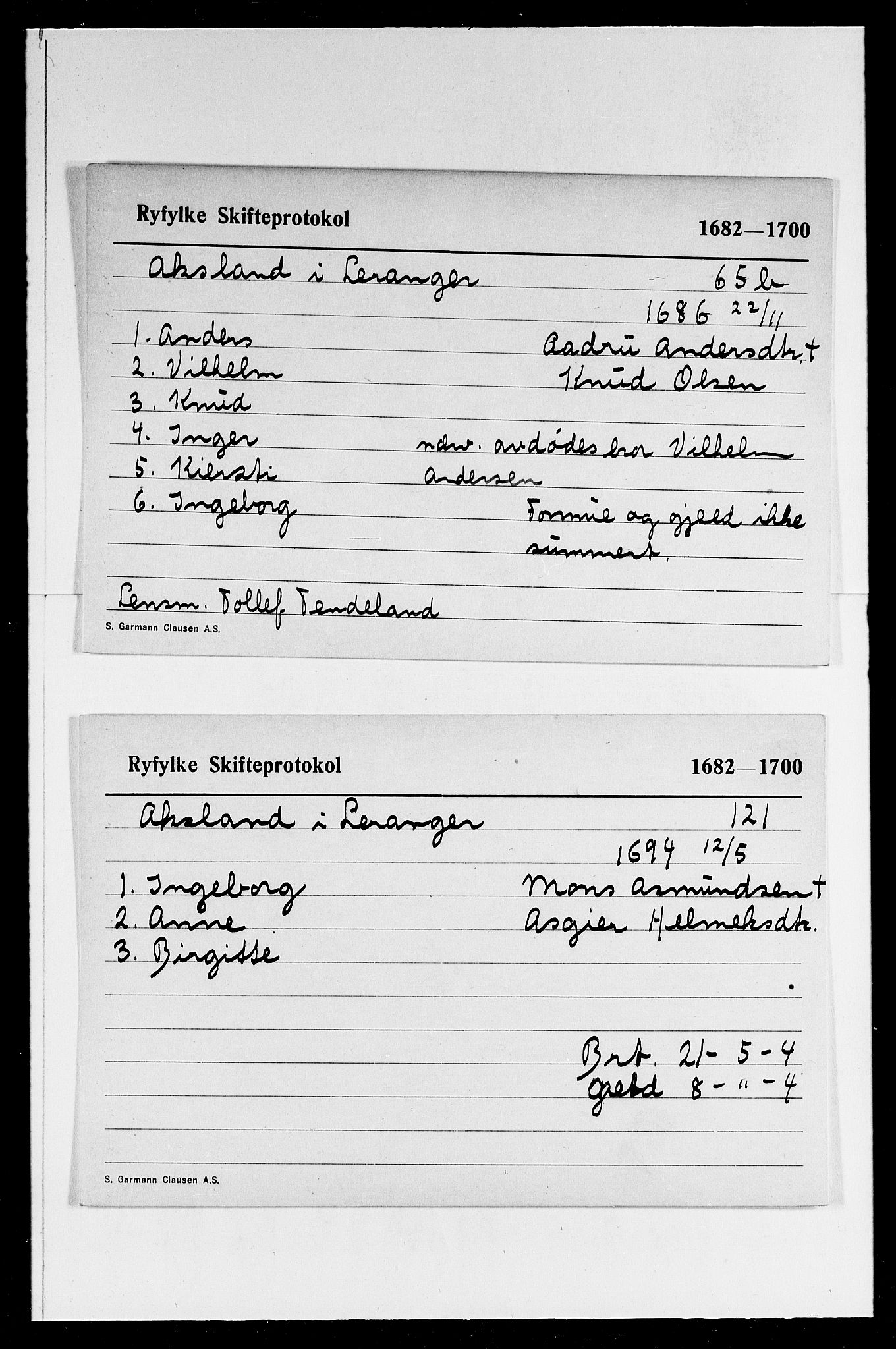 Ryfylke tingrett, AV/SAST-A-100055/001/IV, 1682-1700, s. 7