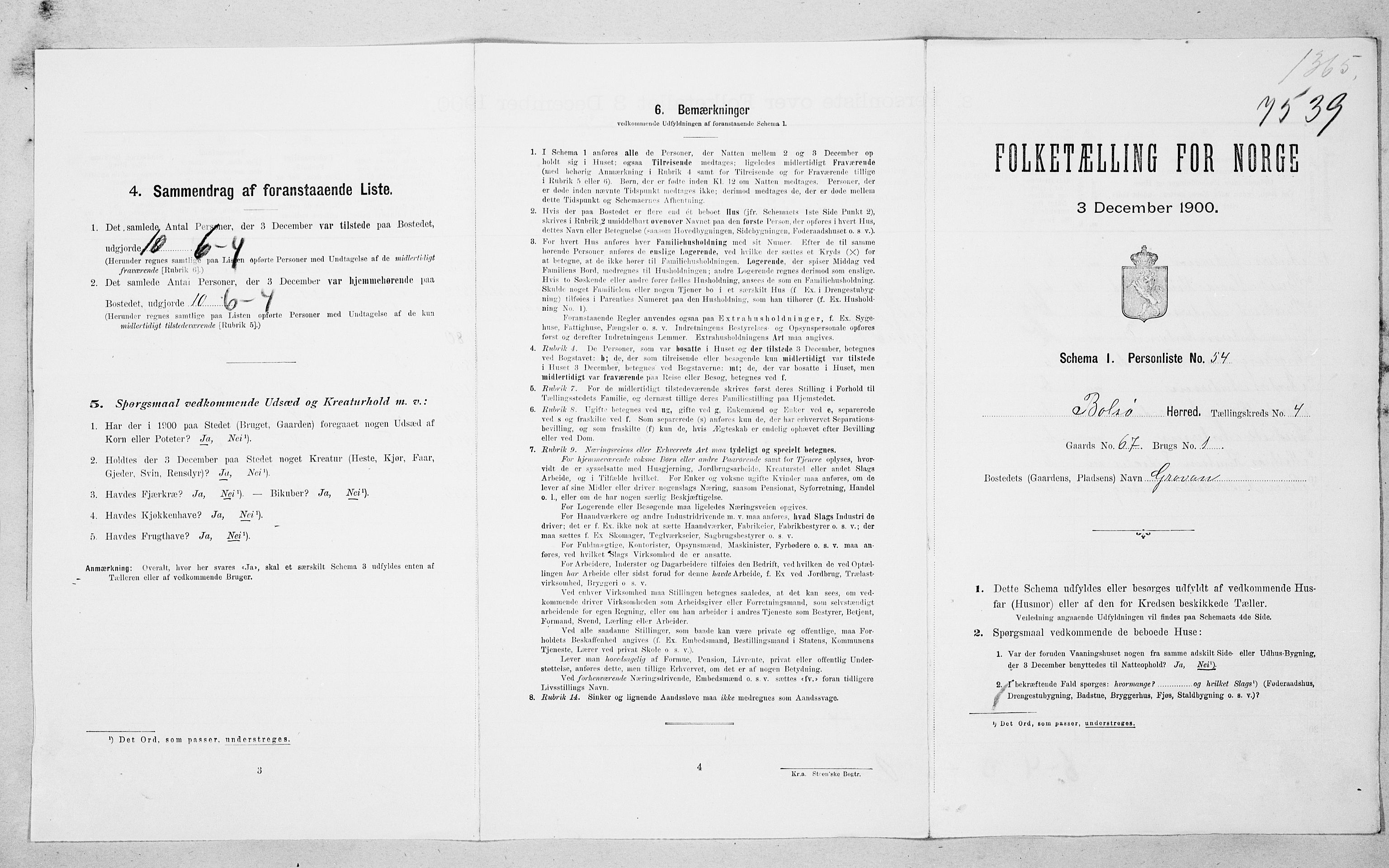 SAT, Folketelling 1900 for 1544 Bolsøy herred, 1900, s. 66