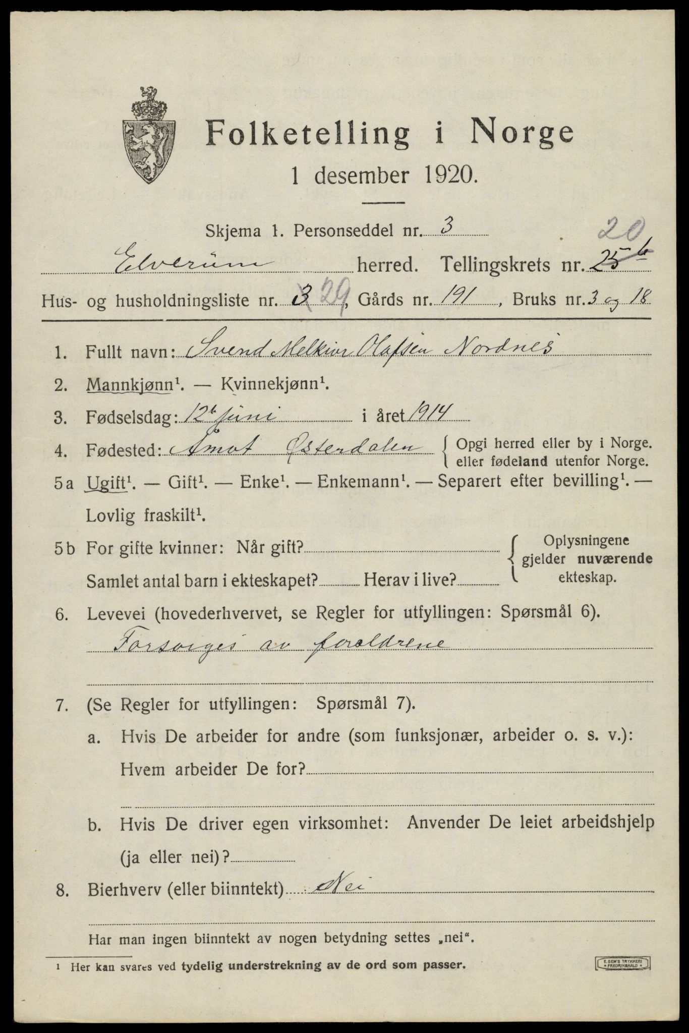 SAH, Folketelling 1920 for 0427 Elverum herred, 1920, s. 23608