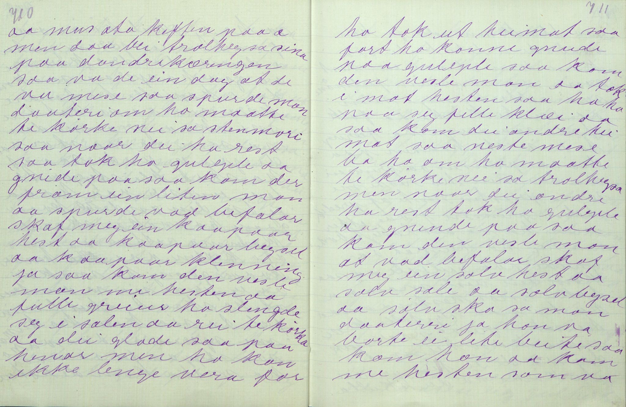 Rikard Berge, TEMU/TGM-A-1003/F/L0011/0011: 381-399 / 391 Oppskrifter av Gunnhild Kivle, 1918-1919, s. 710-711
