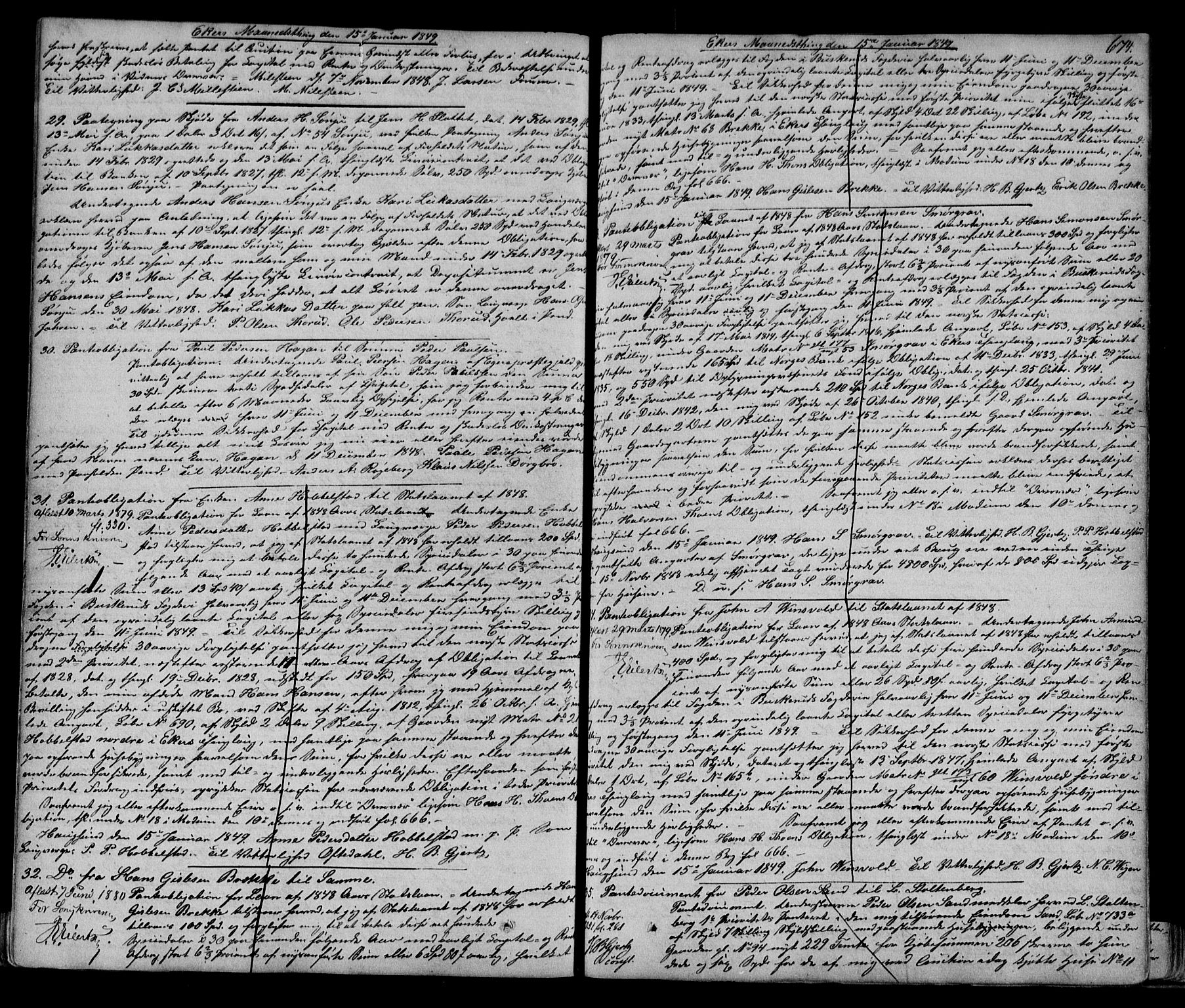 Eiker, Modum og Sigdal sorenskriveri, SAKO/A-123/G/Ga/Gaa/L0012b: Pantebok nr. I 12b, 1848-1850, s. 674