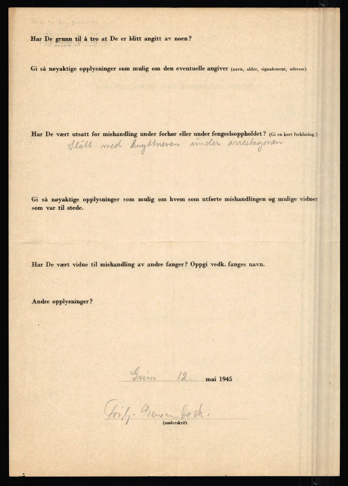 Rikspolitisjefen, AV/RA-S-1560/L/L0001: Abelseth, Rudolf - Berentsen, Odd, 1940-1945, s. 1058