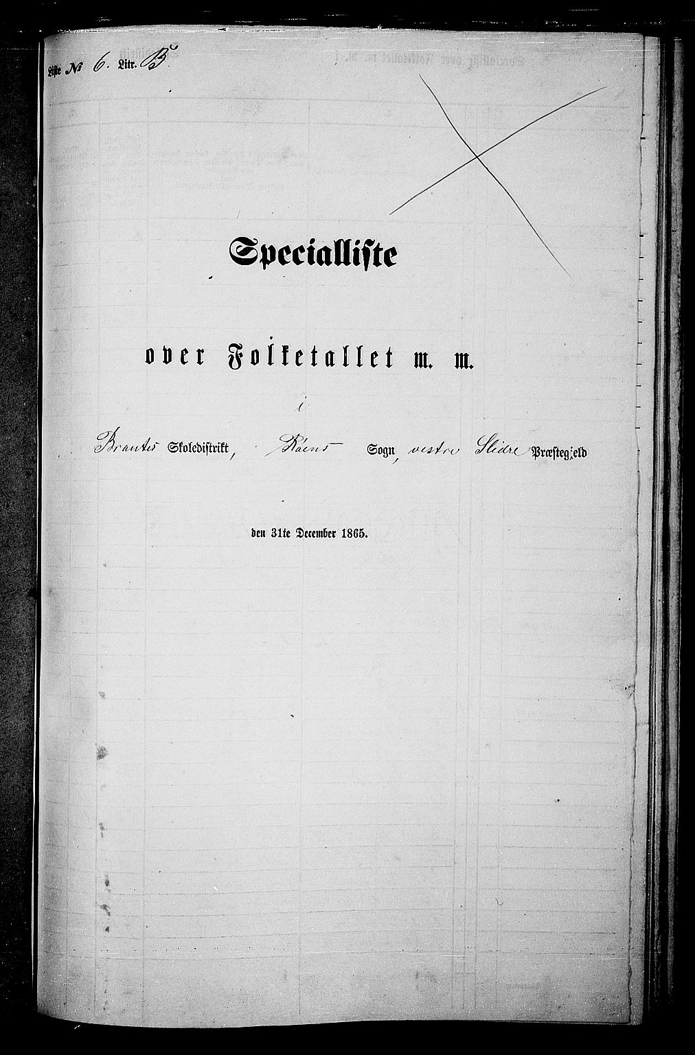 RA, Folketelling 1865 for 0543P Vestre Slidre prestegjeld, 1865, s. 114
