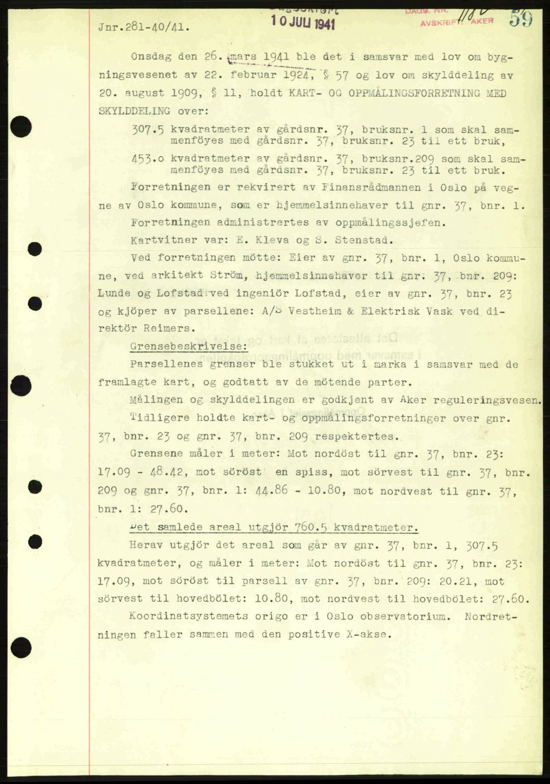 Aker herredsskriveri, SAO/A-10896/G/Gb/Gba/Gbab/L0048: Pantebok nr. A172-173, 1941-1941, Dagboknr: 7180/1941