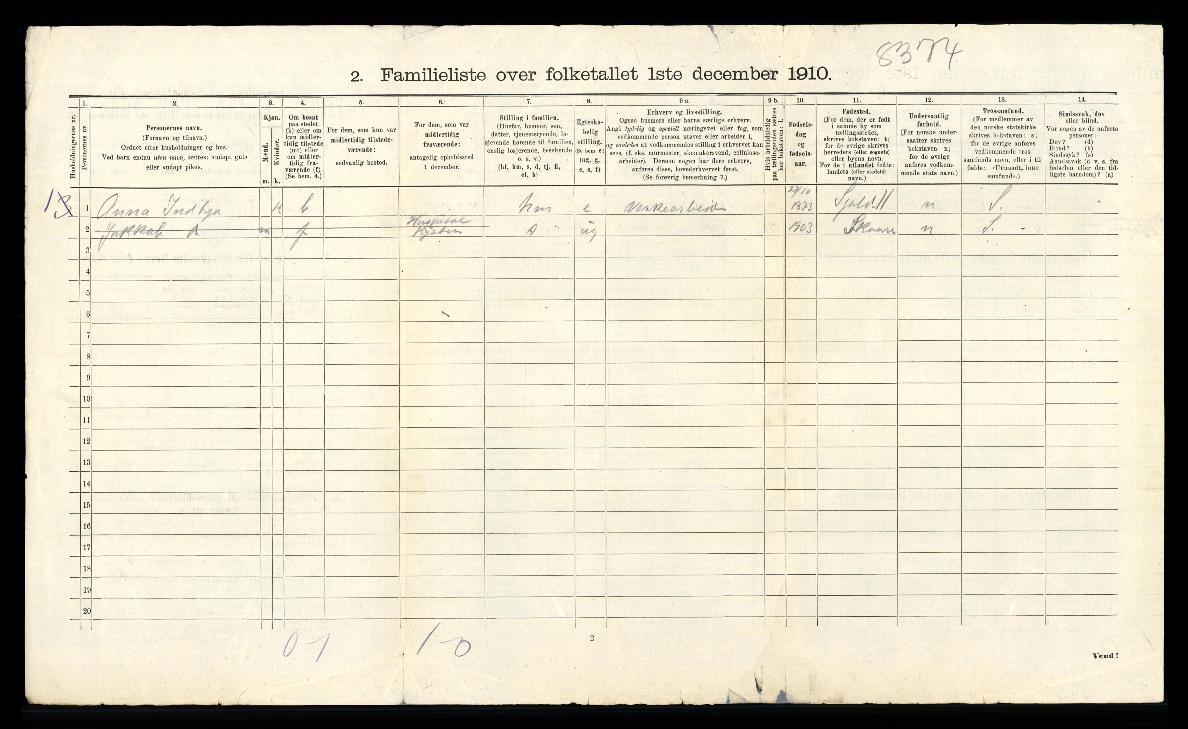 RA, Folketelling 1910 for 1106 Haugesund kjøpstad, 1910, s. 3175