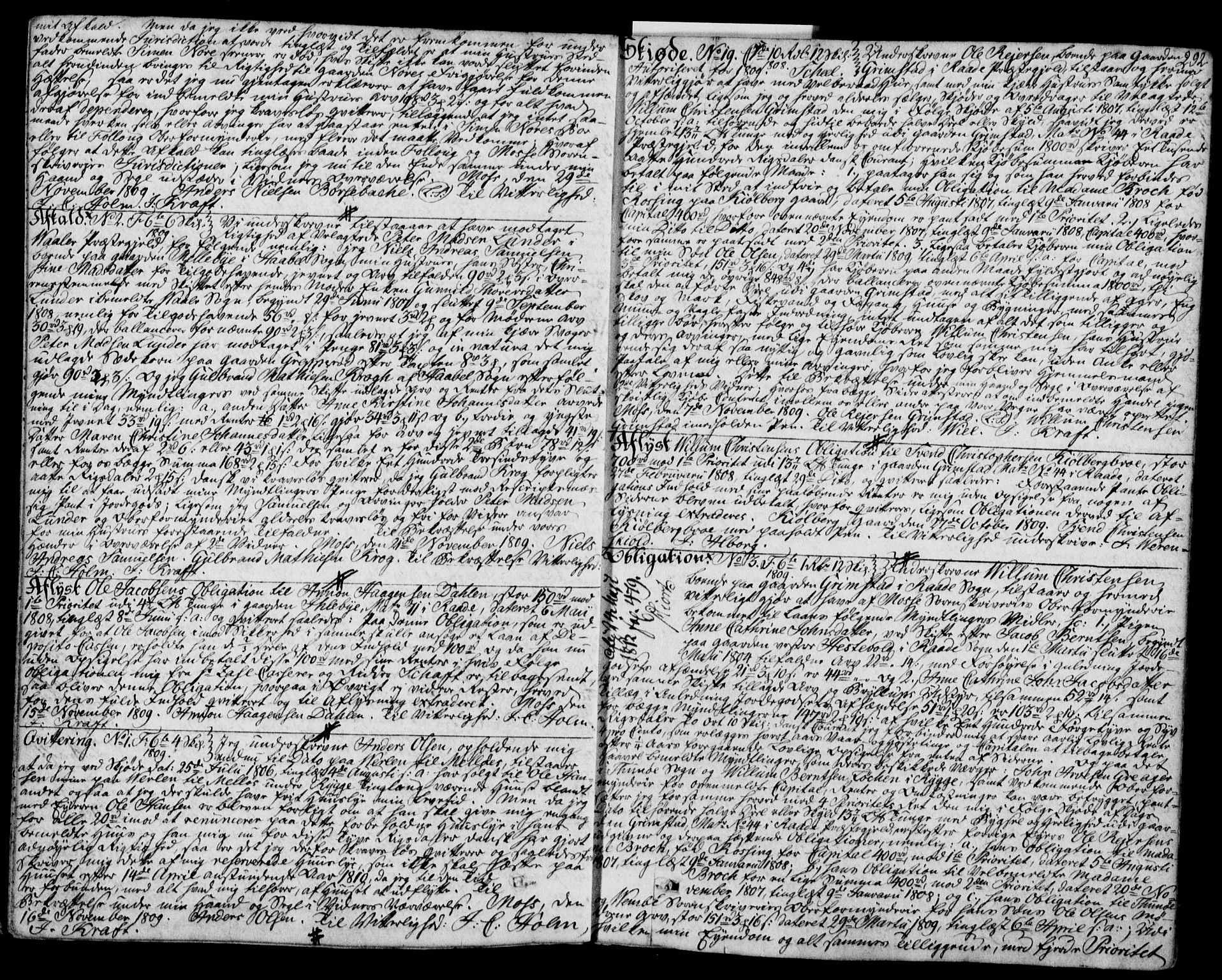 Moss sorenskriveri, SAO/A-10168: Pantebok nr. 5a, 1805-1810, s. 292