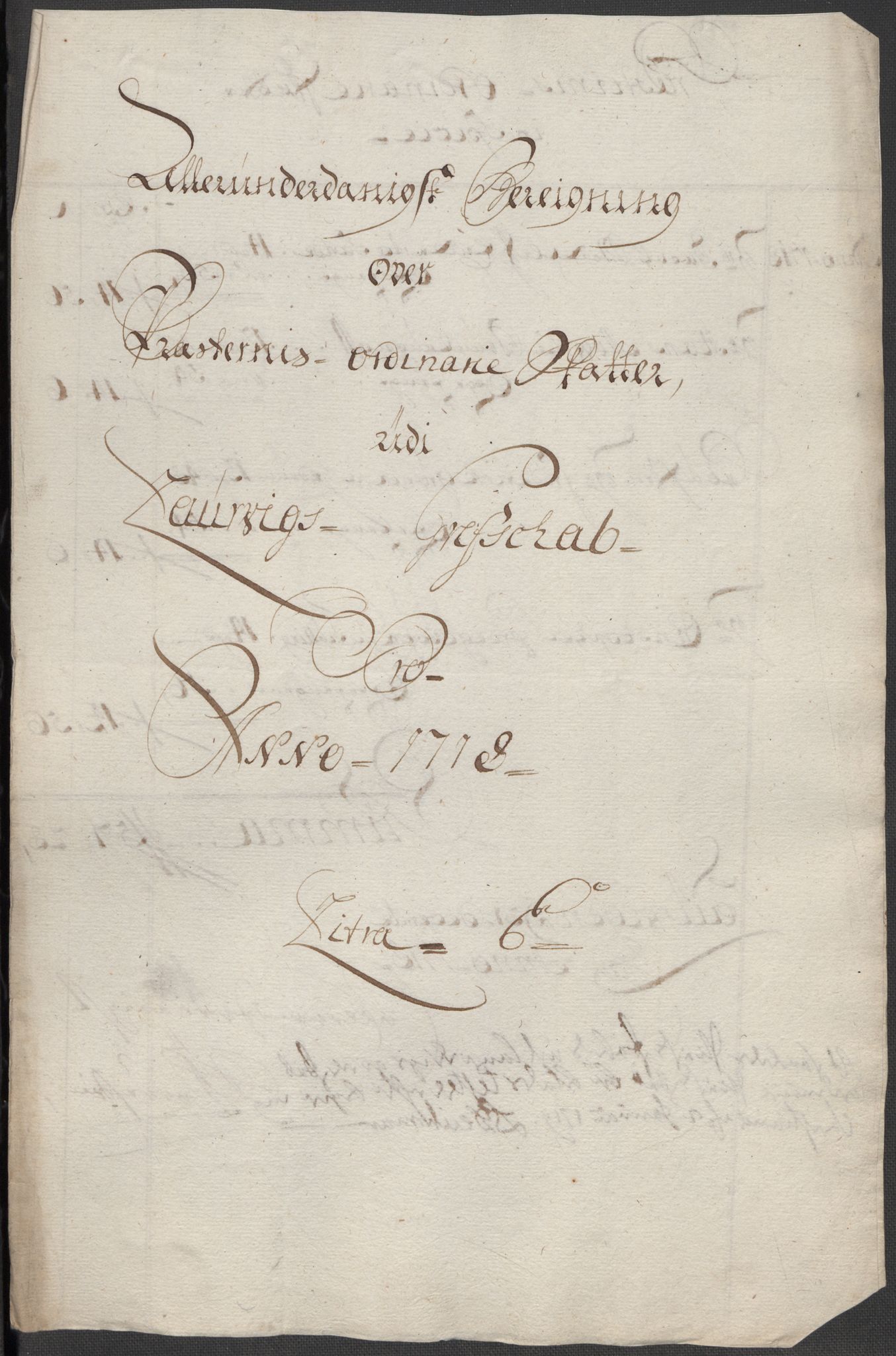Rentekammeret inntil 1814, Reviderte regnskaper, Fogderegnskap, RA/EA-4092/R33/L1988: Fogderegnskap Larvik grevskap, 1718, s. 152
