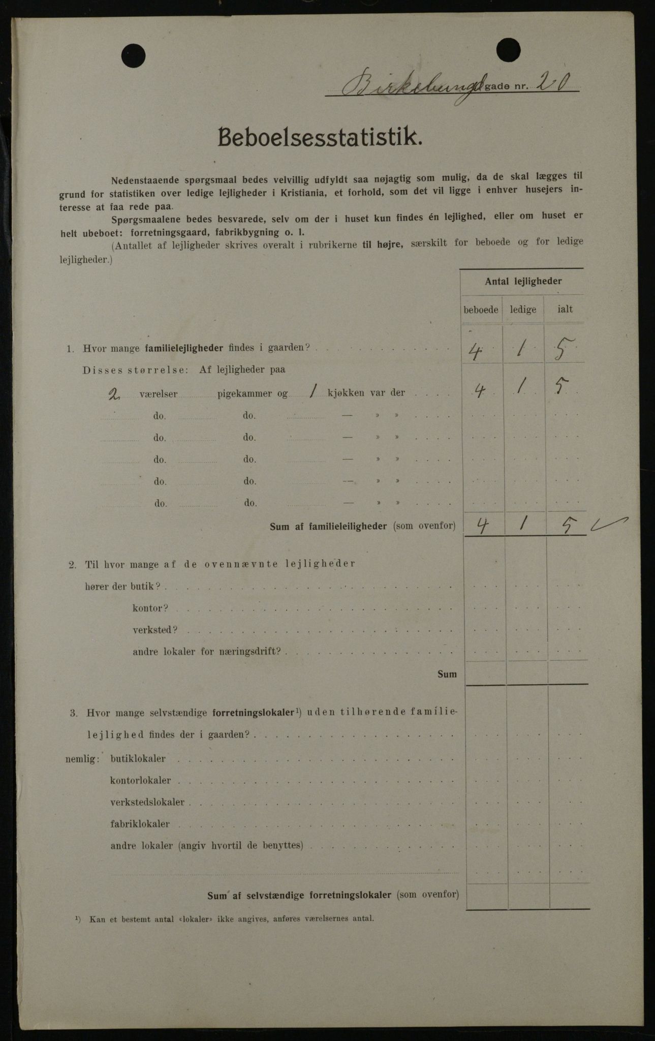 OBA, Kommunal folketelling 1.2.1908 for Kristiania kjøpstad, 1908, s. 4941