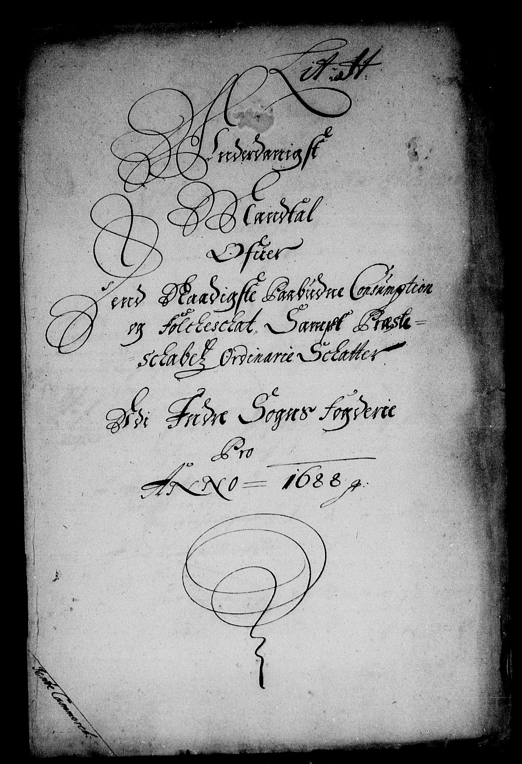 Rentekammeret inntil 1814, Reviderte regnskaper, Stiftamtstueregnskaper, Bergen stiftamt, RA/EA-6043/R/Rc/L0088: Bergen stiftamt, 1688