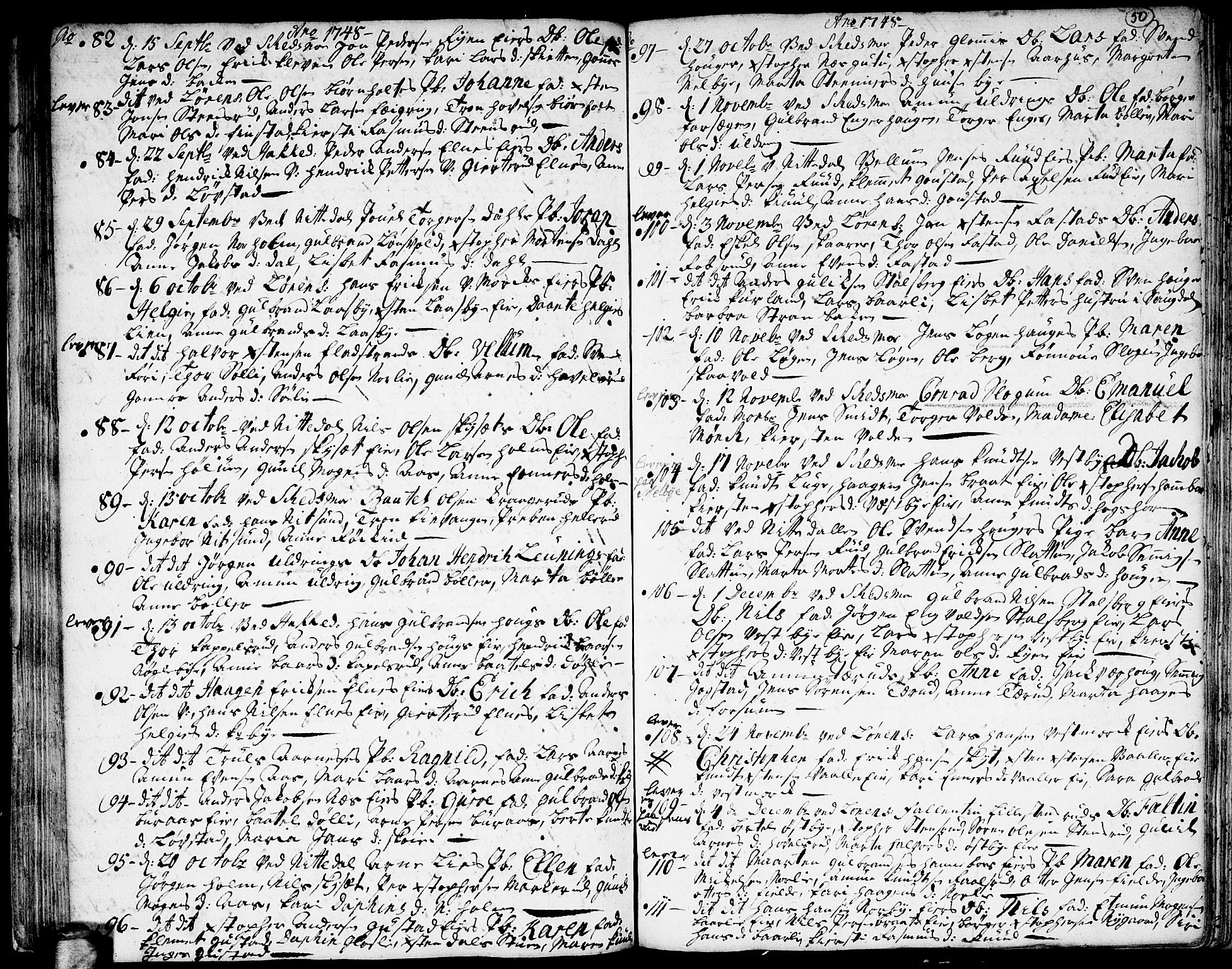 Skedsmo prestekontor Kirkebøker, AV/SAO-A-10033a/F/Fa/L0003: Ministerialbok nr. I 3, 1737-1759, s. 50