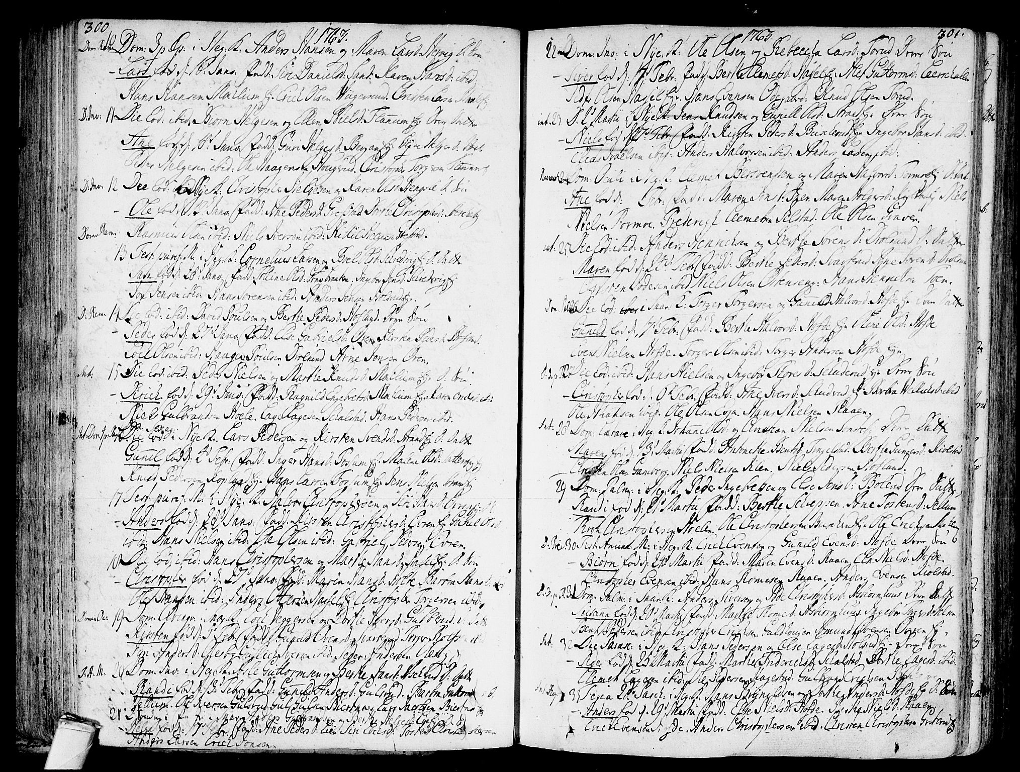 Modum kirkebøker, AV/SAKO-A-234/F/Fa/L0002: Ministerialbok nr. 2, 1741-1782, s. 300-301