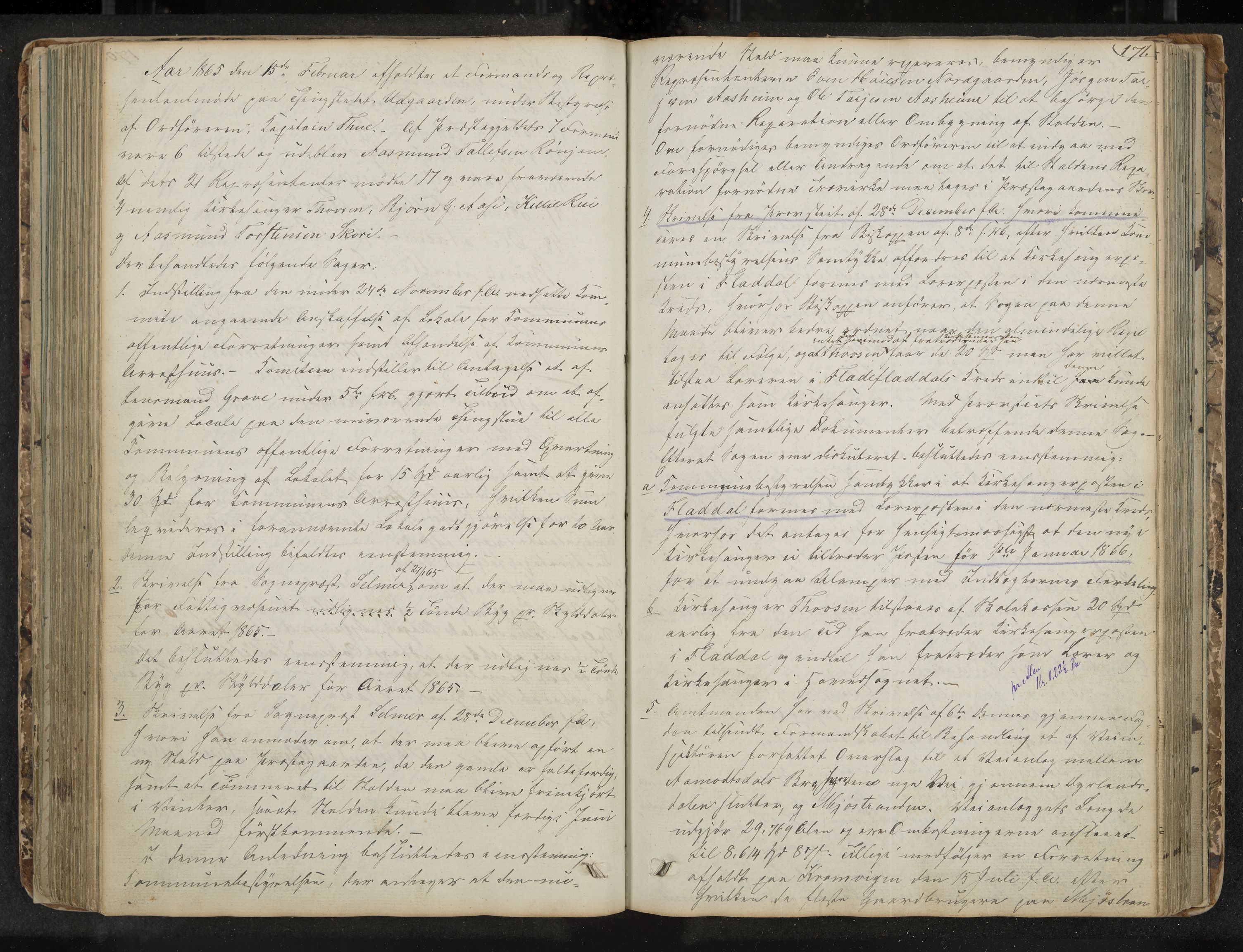 Seljord formannskap og sentraladministrasjon, IKAK/0828021/A/Aa/L0001: Møtebok med register, 1838-1879, s. 171