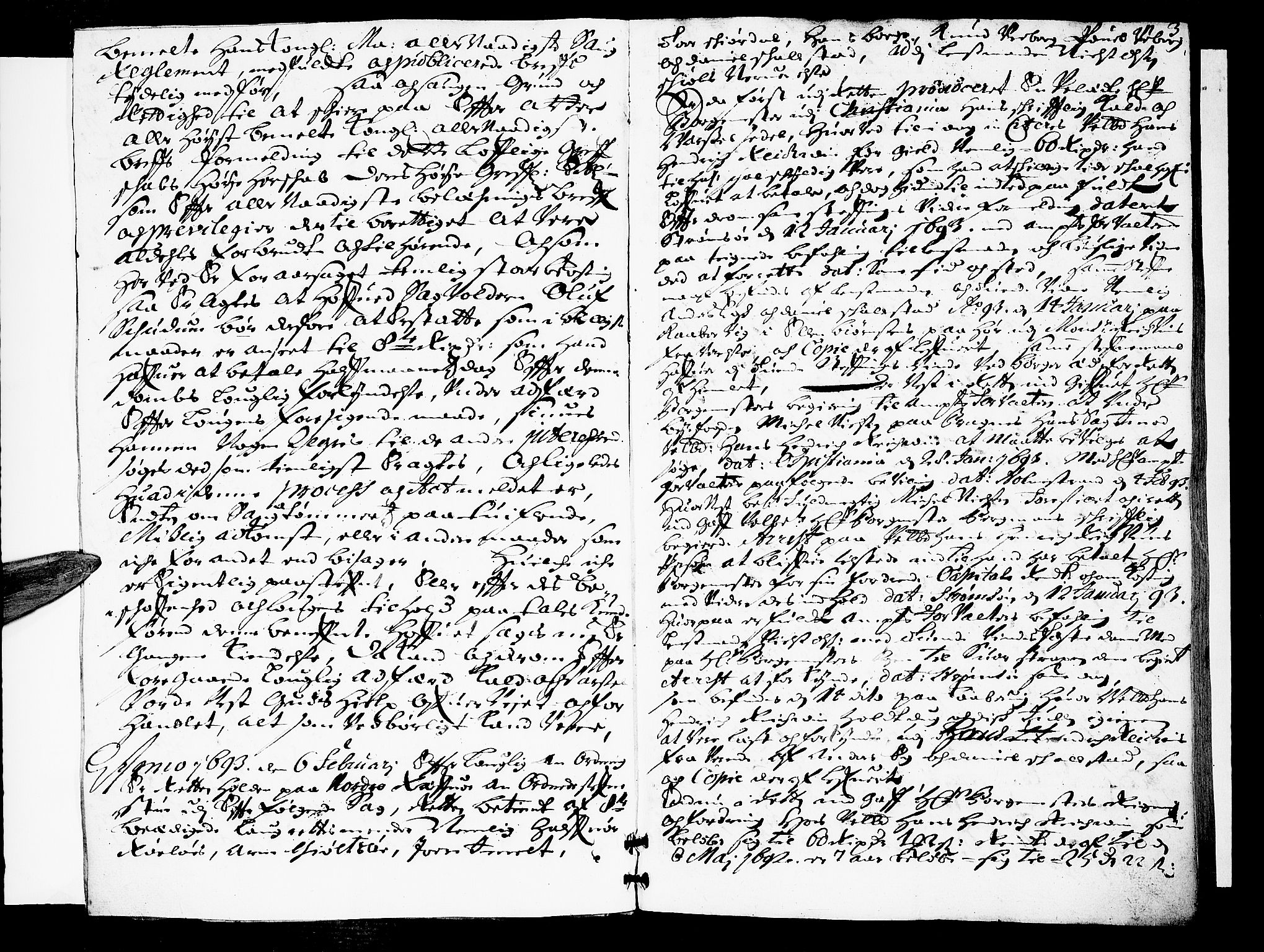 Nordre Jarlsberg sorenskriveri, AV/SAKO-A-80/F/Fa/Faa/L0007: Tingbok, 1693-1695, s. 3