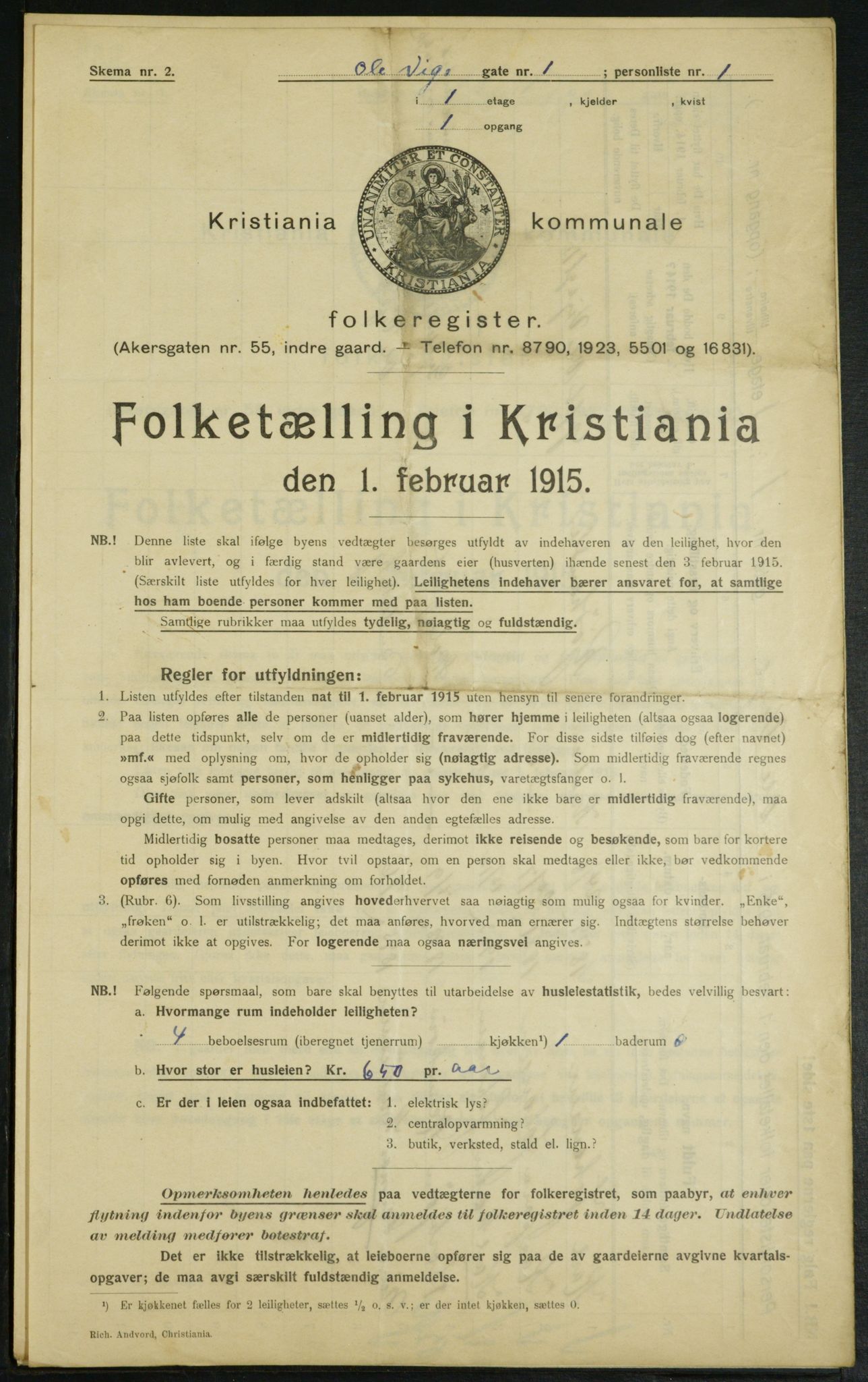 OBA, Kommunal folketelling 1.2.1915 for Kristiania, 1915, s. 74855