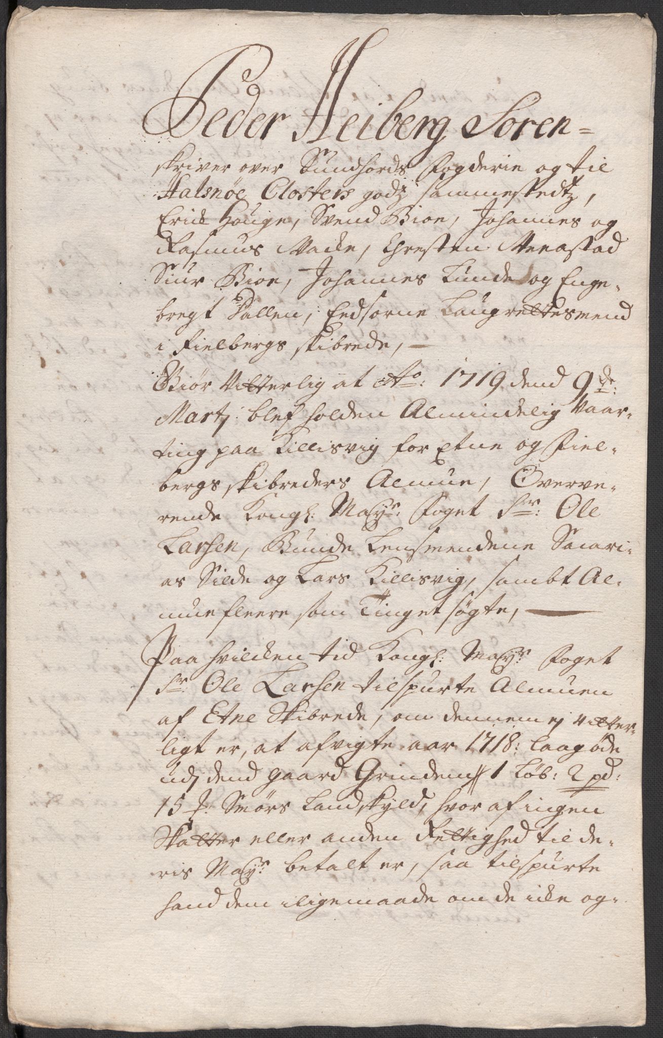 Rentekammeret inntil 1814, Reviderte regnskaper, Fogderegnskap, AV/RA-EA-4092/R48/L2996: Fogderegnskap Sunnhordland og Hardanger, 1718, s. 3