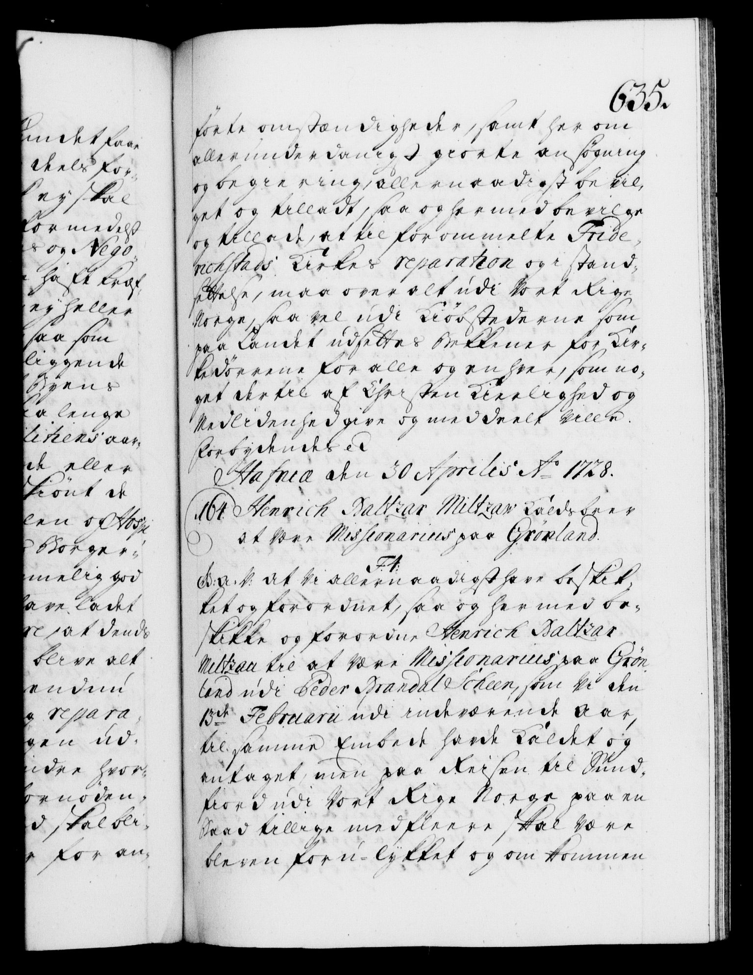 Danske Kanselli 1572-1799, RA/EA-3023/F/Fc/Fca/Fcaa/L0025: Norske registre, 1726-1728, s. 635a