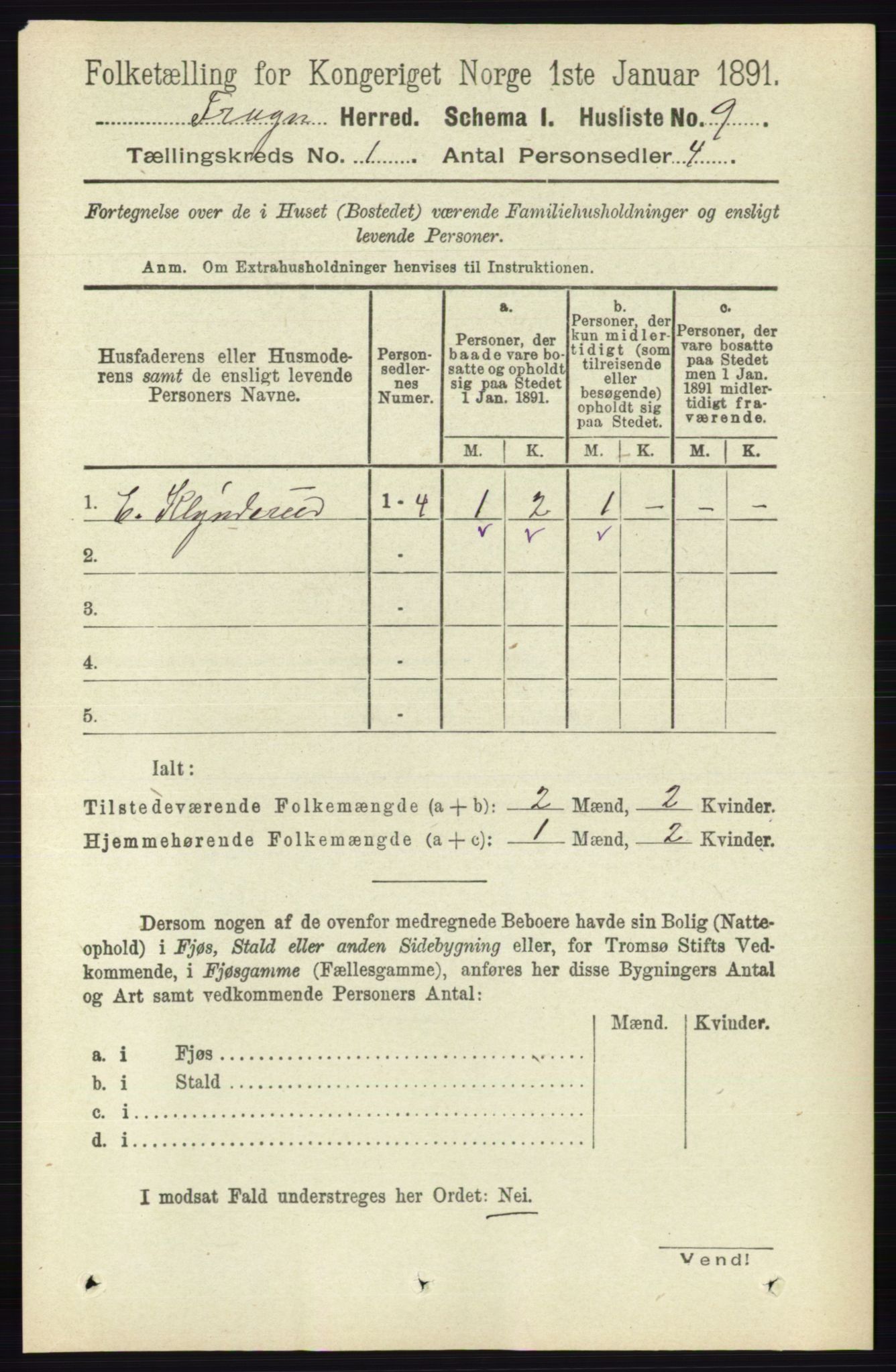 RA, Folketelling 1891 for 0215 Frogn herred, 1891, s. 24