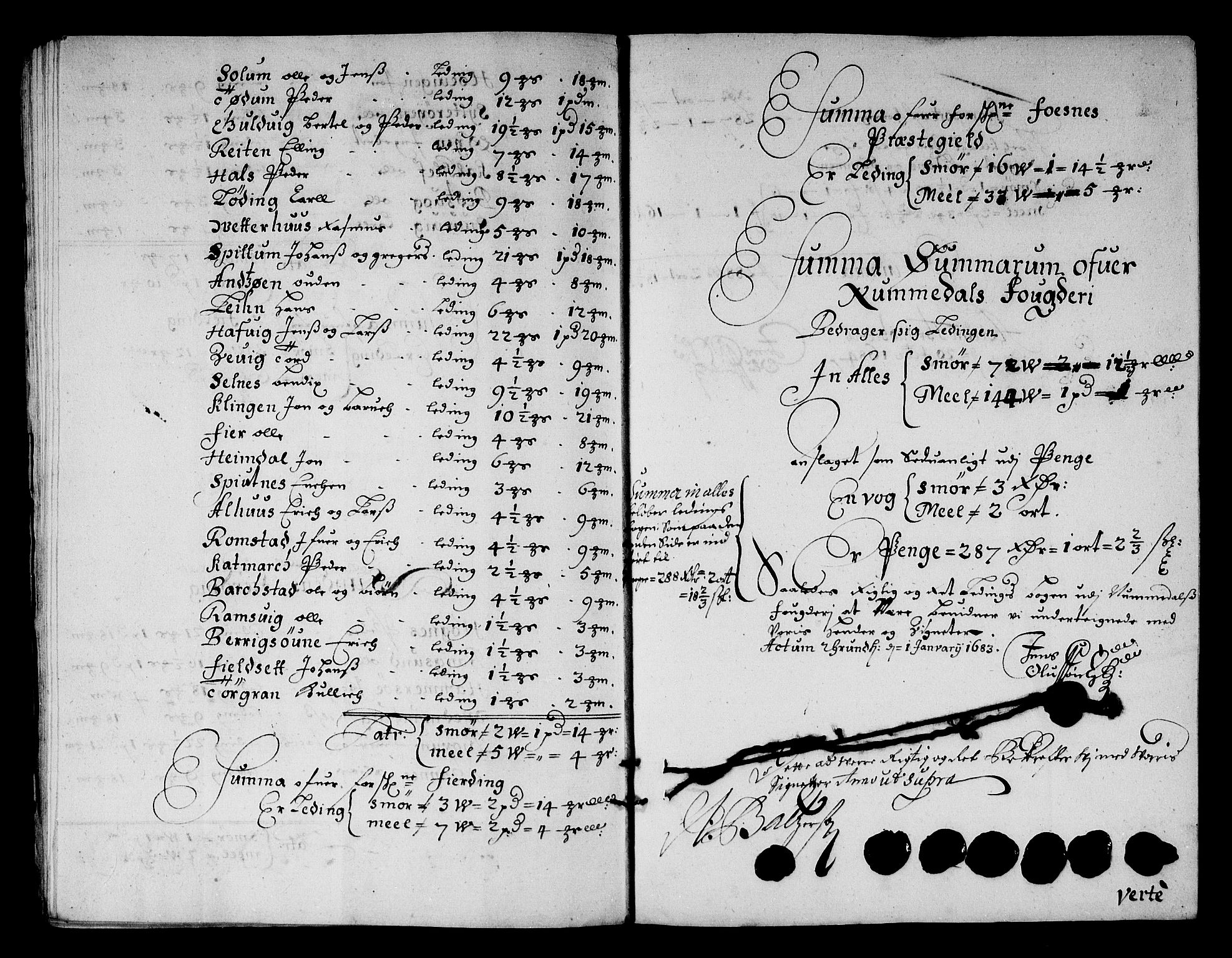 Rentekammeret inntil 1814, Reviderte regnskaper, Stiftamtstueregnskaper, Trondheim stiftamt og Nordland amt, AV/RA-EA-6044/R/Rg/L0068a: Trondheim stiftamt og Nordland amt, 1682