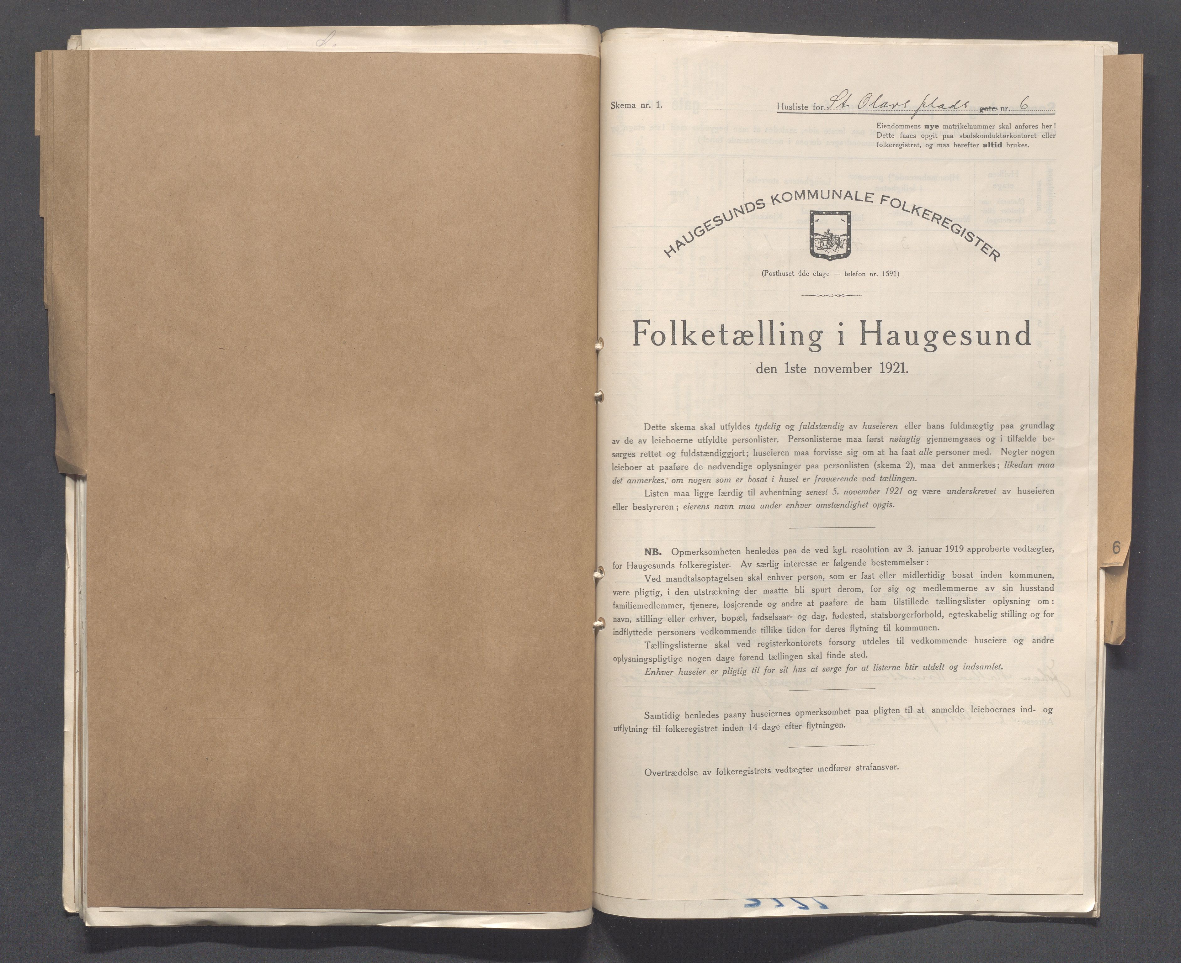 IKAR, Kommunal folketelling 1.11.1921 for Haugesund, 1921, s. 4316