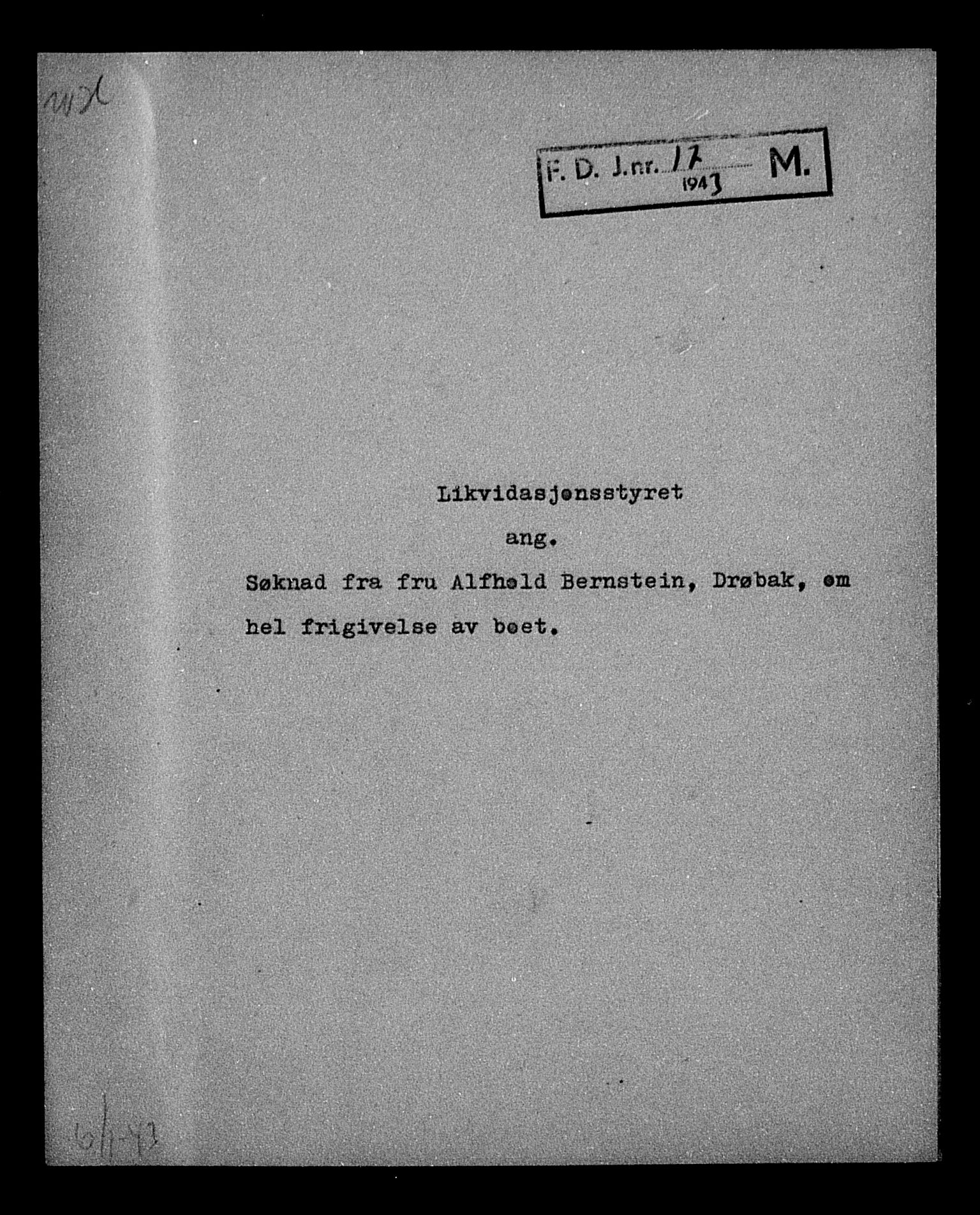 Justisdepartementet, Tilbakeføringskontoret for inndratte formuer, RA/S-1564/H/Hc/Hcc/L0922: --, 1945-1947, s. 331