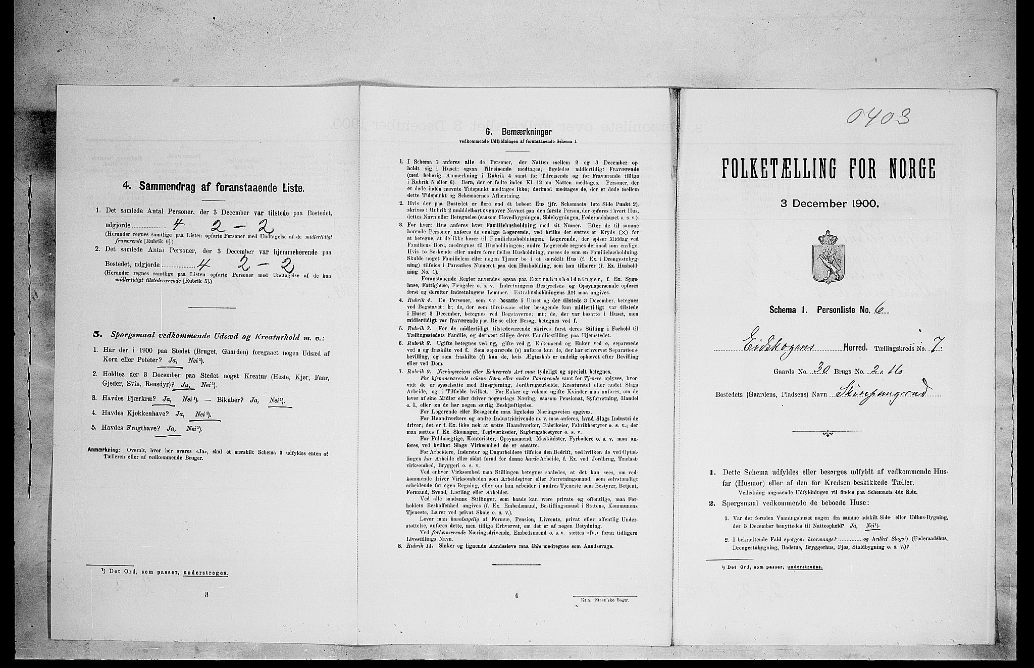 SAH, Folketelling 1900 for 0420 Eidskog herred, 1900, s. 819