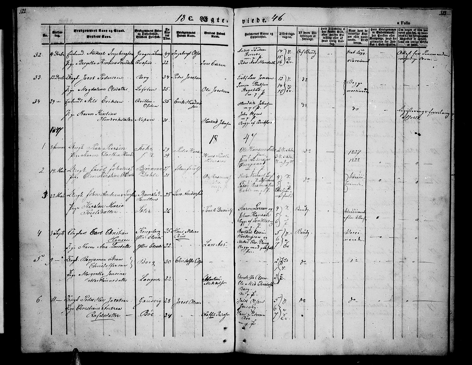 Trondenes sokneprestkontor, AV/SATØ-S-1319/H/Hb/L0006klokker: Klokkerbok nr. 6, 1845-1855, s. 322-323