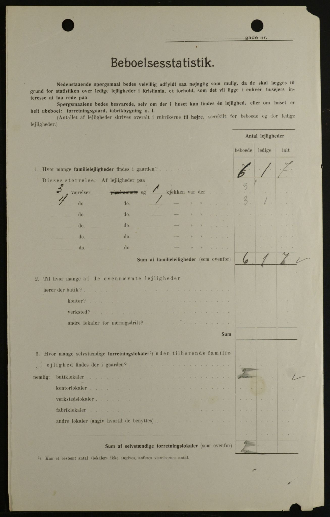 OBA, Kommunal folketelling 1.2.1908 for Kristiania kjøpstad, 1908, s. 32001