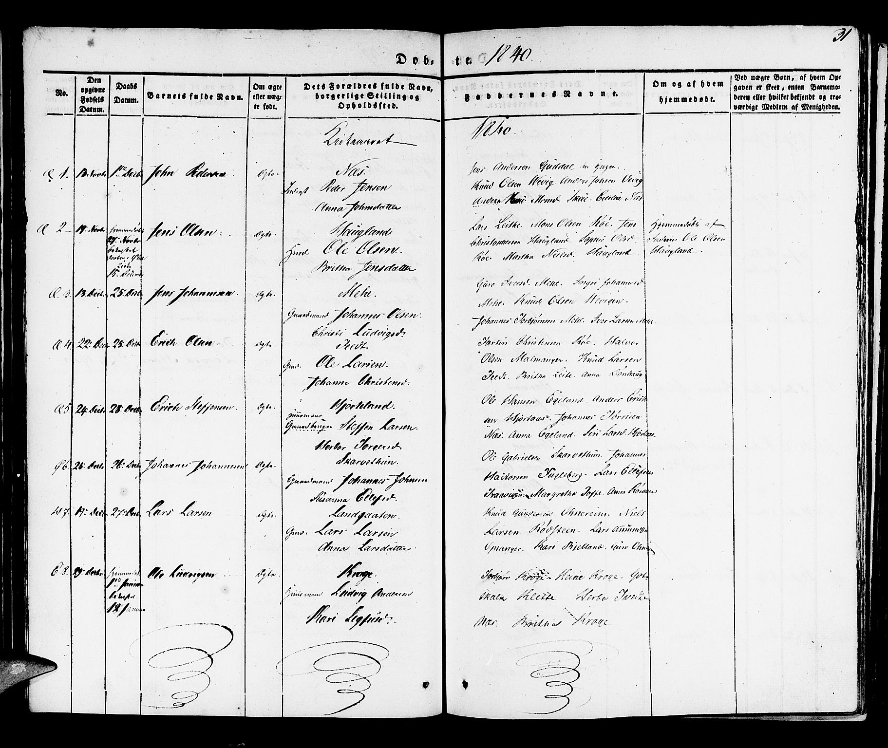 Kvinnherad sokneprestembete, AV/SAB-A-76401/H/Haa: Ministerialbok nr. A 6, 1835-1843, s. 31
