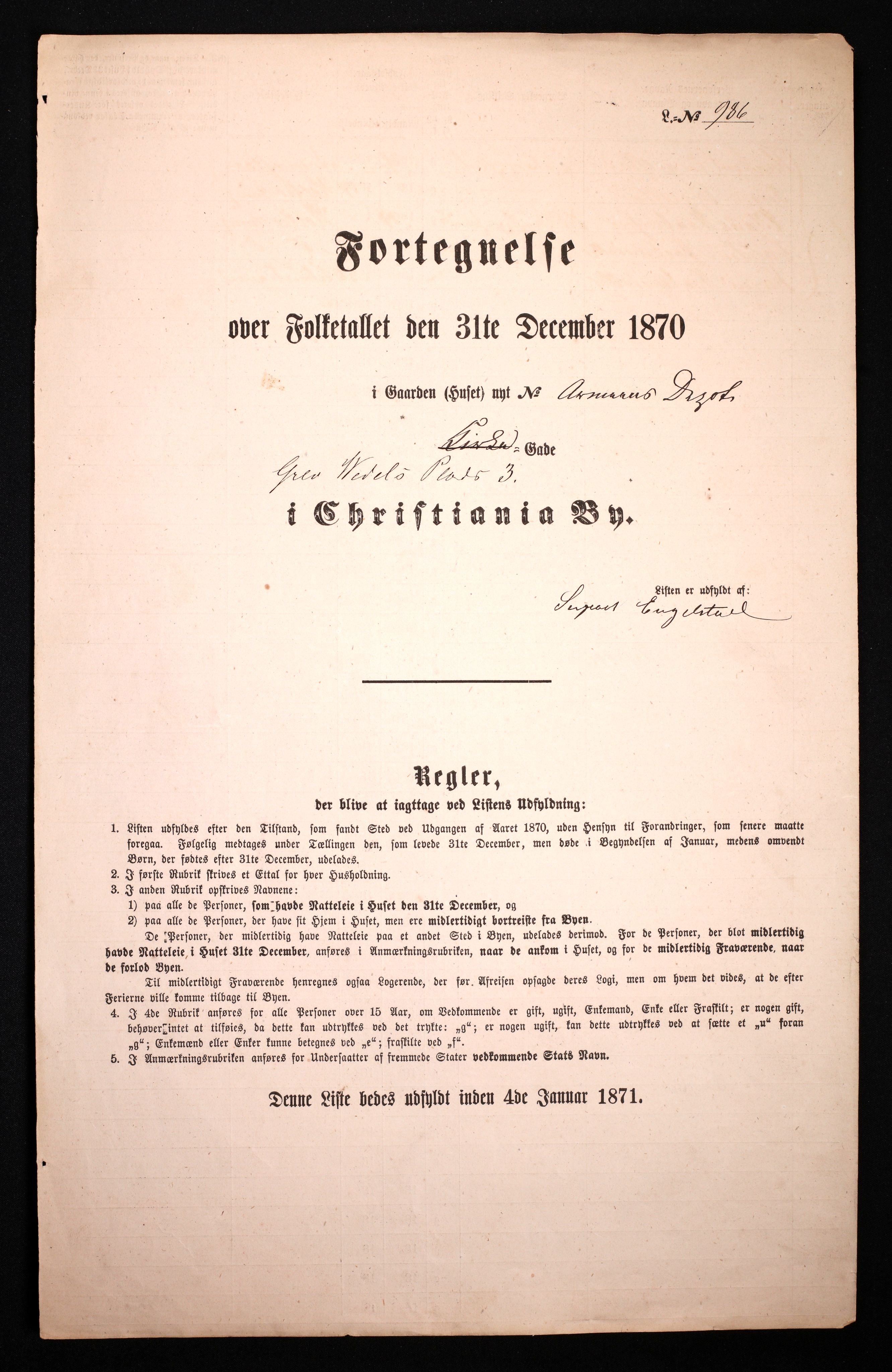 RA, Folketelling 1870 for 0301 Kristiania kjøpstad, 1870, s. 1112