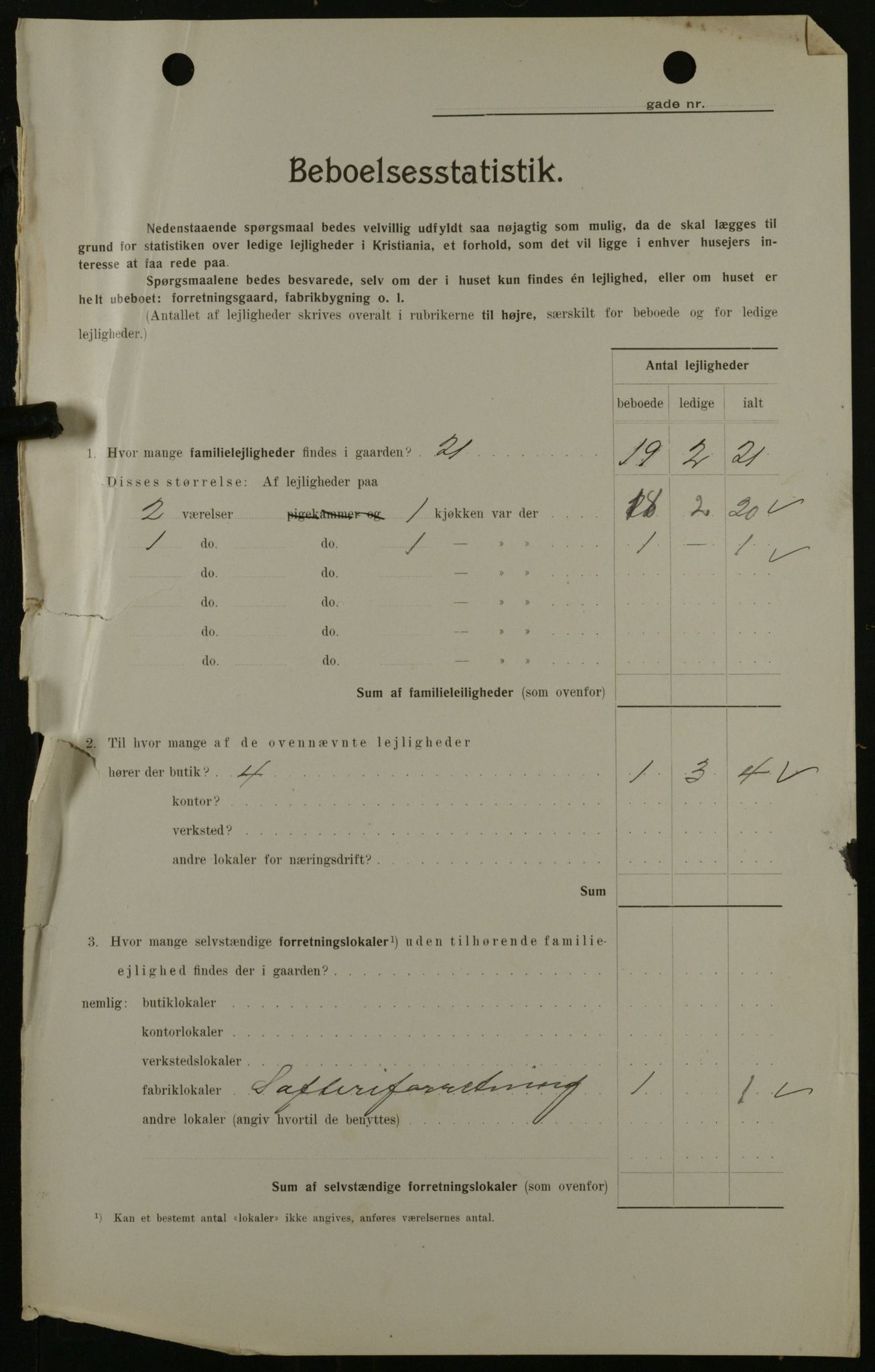 OBA, Kommunal folketelling 1.2.1908 for Kristiania kjøpstad, 1908, s. 19767