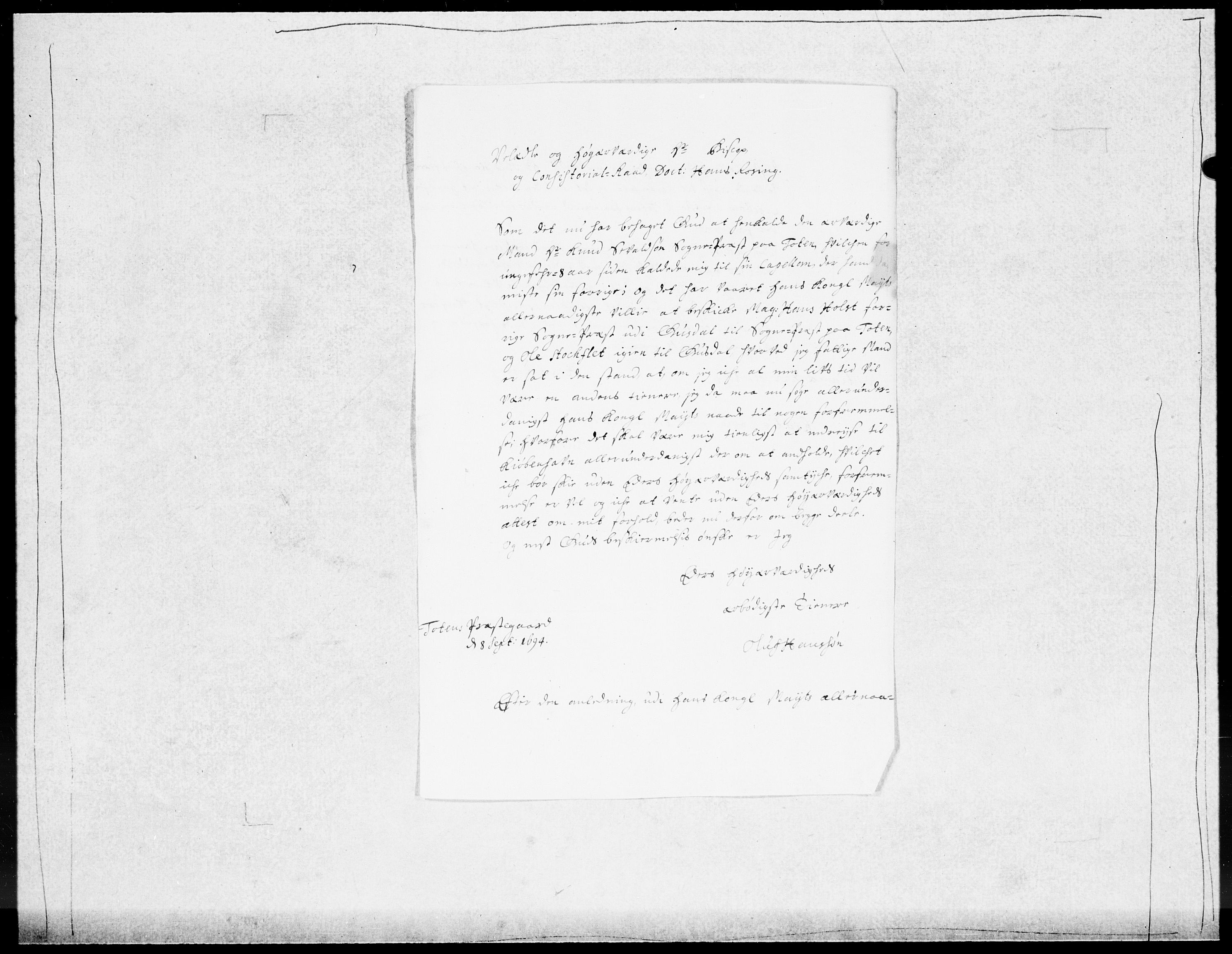 Danske Kanselli 1572-1799, AV/RA-EA-3023/F/Fc/Fcc/Fcca/L0046: Norske innlegg 1572-1799, 1693-1695, s. 301