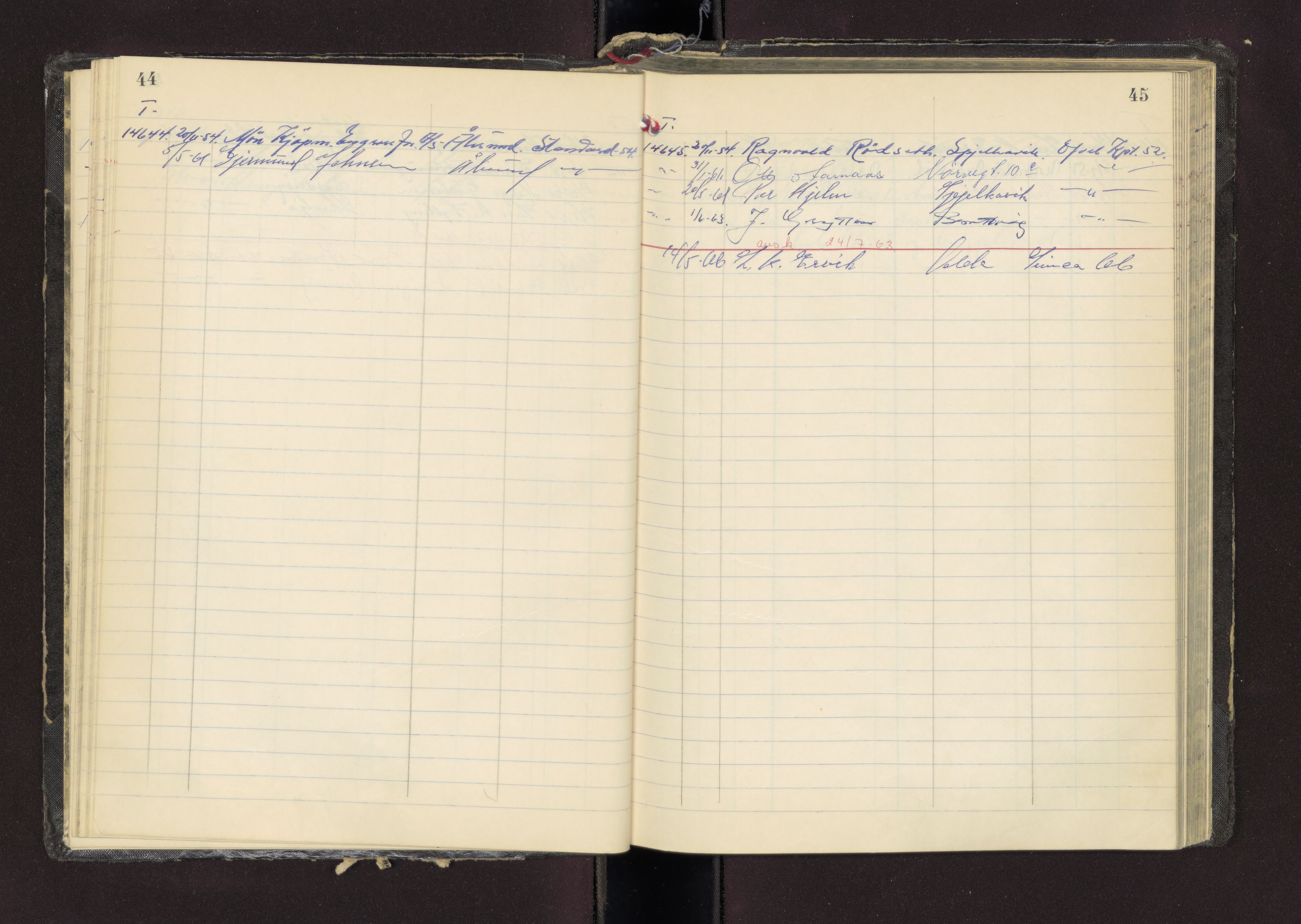 Møre og Romsdal vegkontor - Ålesund trafikkstasjon, AV/SAT-A-4099/F/Fc/L0013: Bilregister; T 14601 - T 14999, 1950-1970