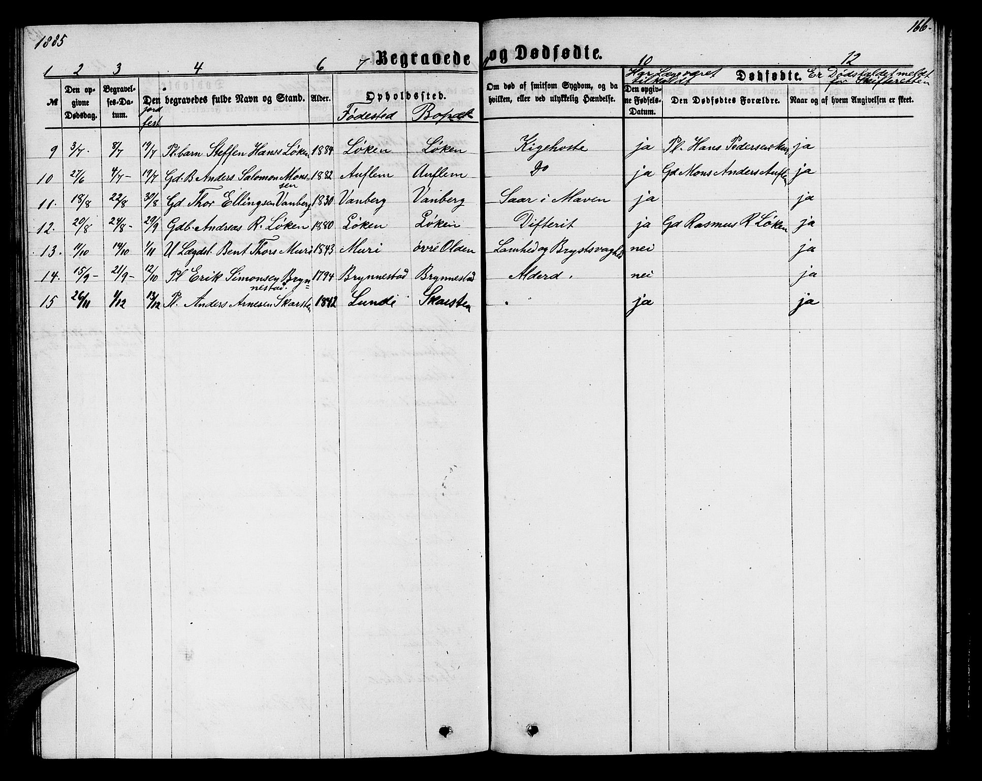 Innvik sokneprestembete, AV/SAB-A-80501: Klokkerbok nr. B 2, 1864-1885, s. 166