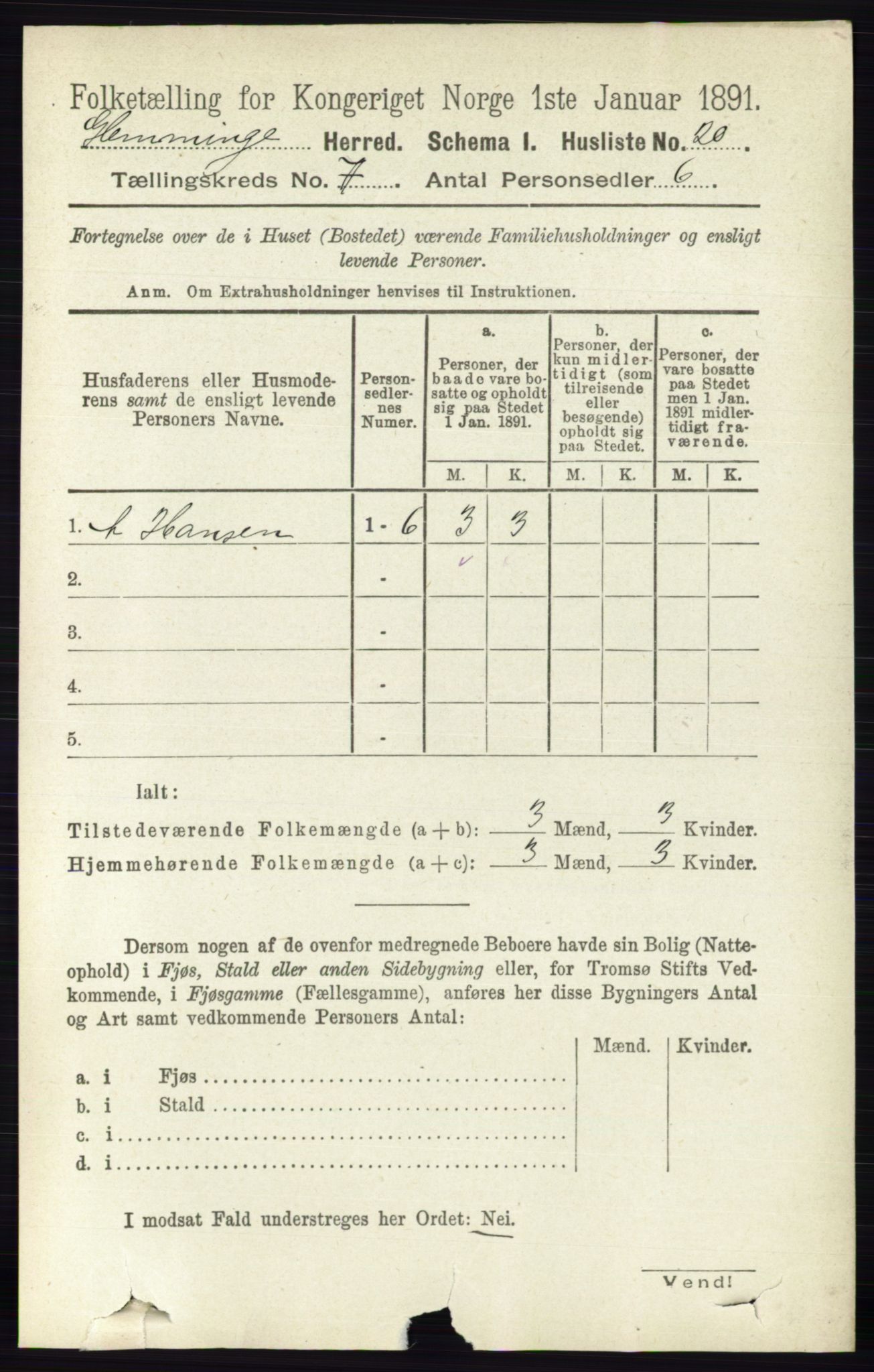 RA, Folketelling 1891 for 0132 Glemmen herred, 1891, s. 9124