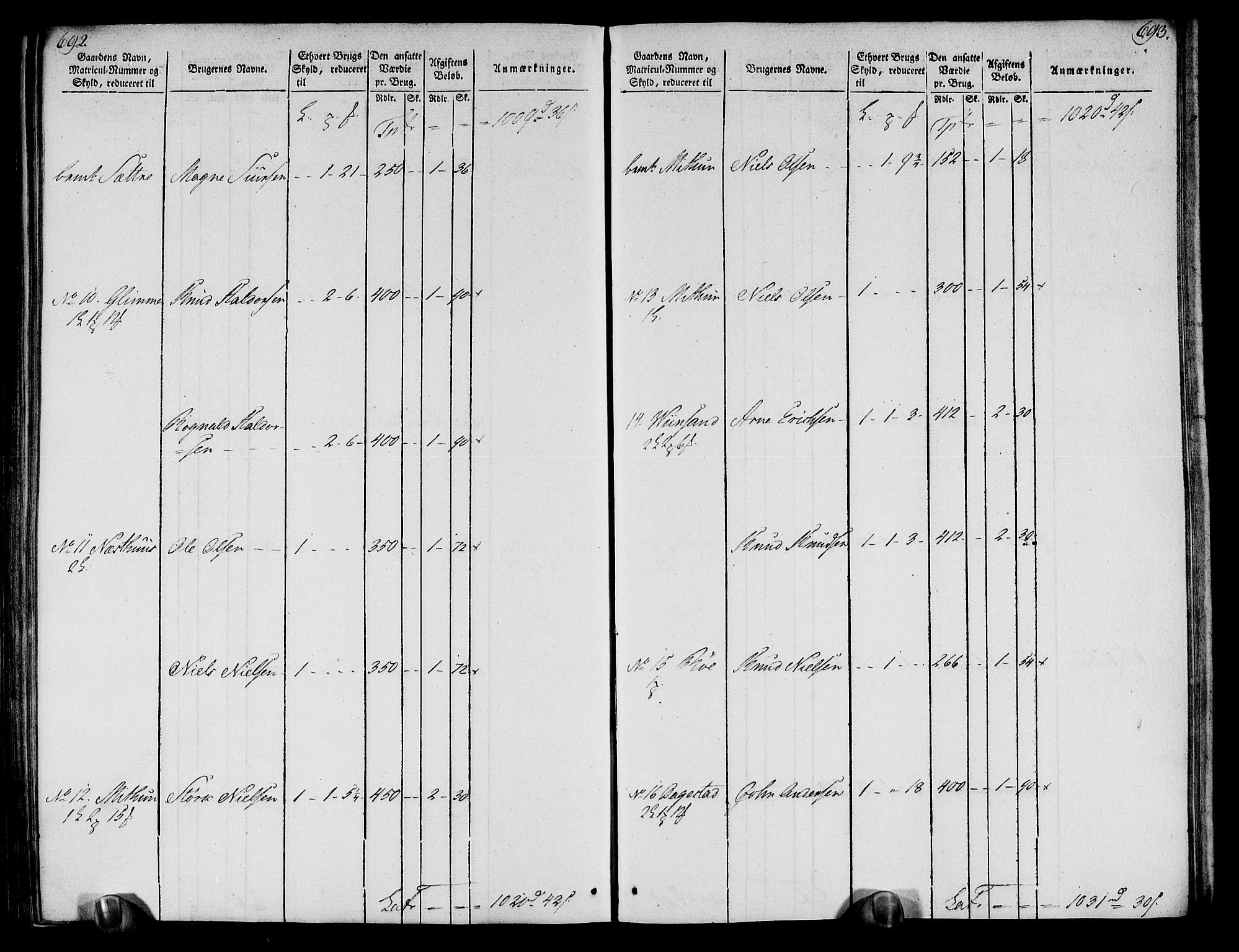 Rentekammeret inntil 1814, Realistisk ordnet avdeling, AV/RA-EA-4070/N/Ne/Nea/L0113: Nordhordland og Voss fogderi. Oppebørselsregister, 1803-1804, s. 354