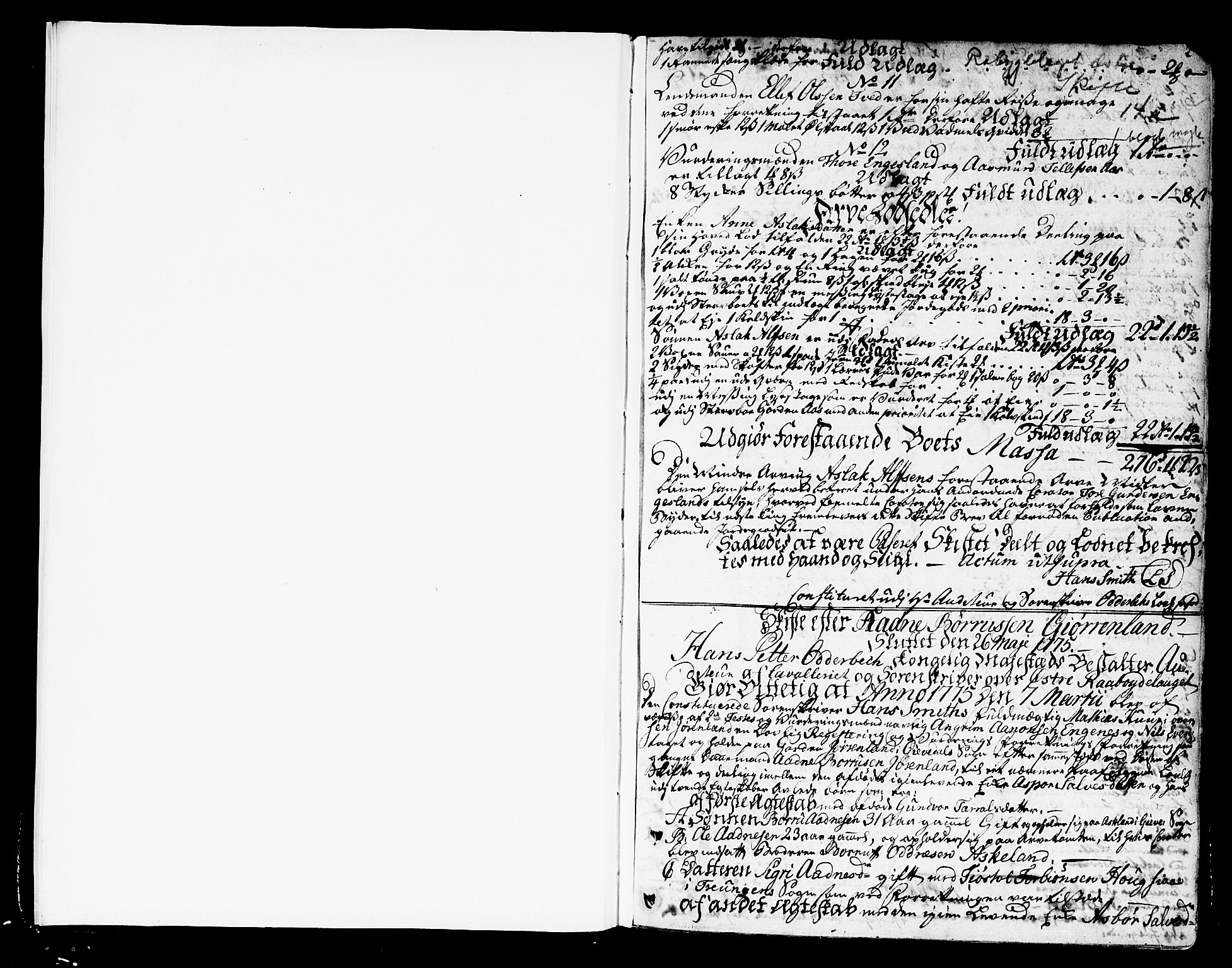 Østre Råbyggelag sorenskriveri, AV/SAK-1221-0016/H/Hc/L0016: Skifteprotokoll m/register, nr 14a, 1775-1787, s. 2
