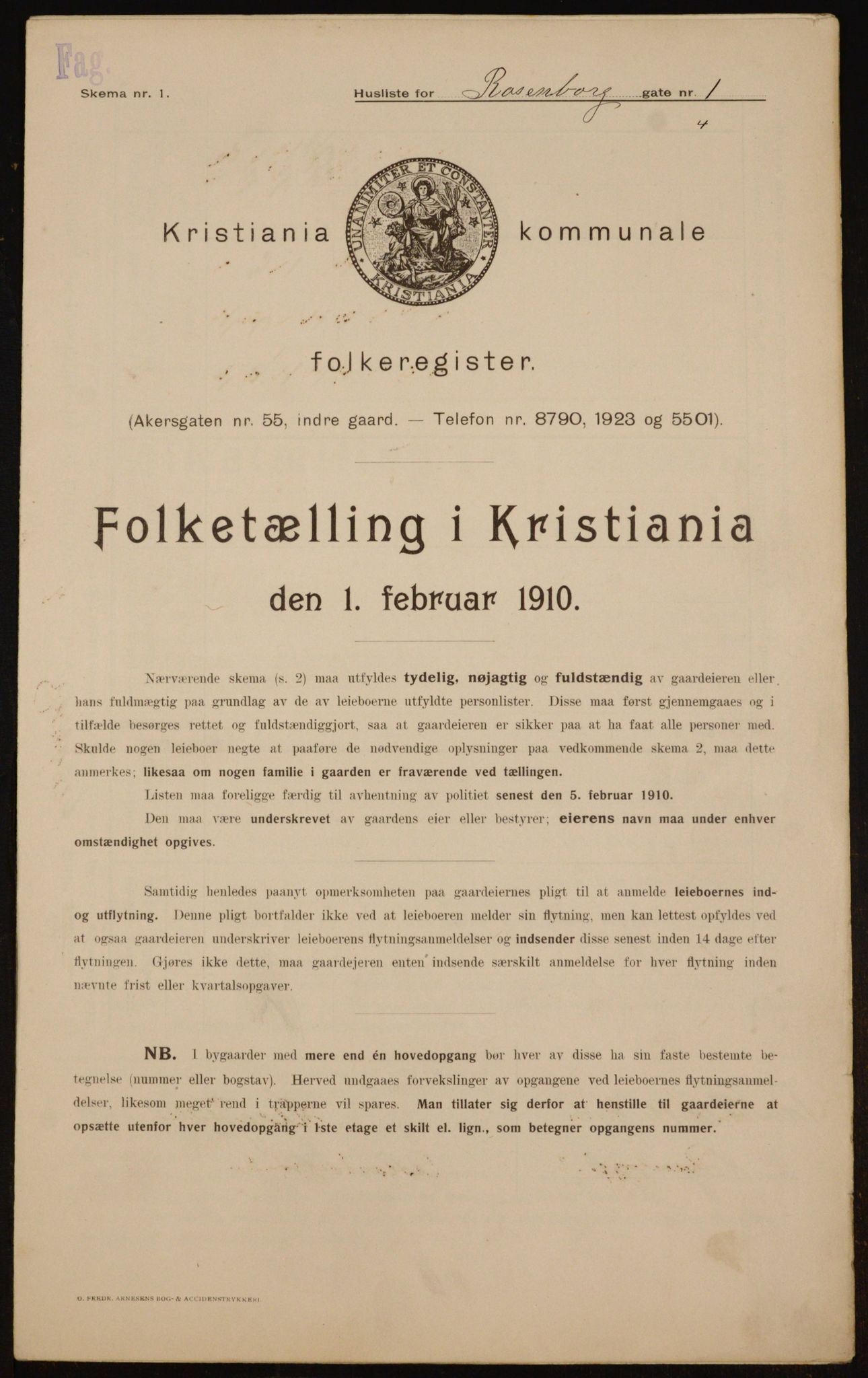 OBA, Kommunal folketelling 1.2.1910 for Kristiania, 1910, s. 79696