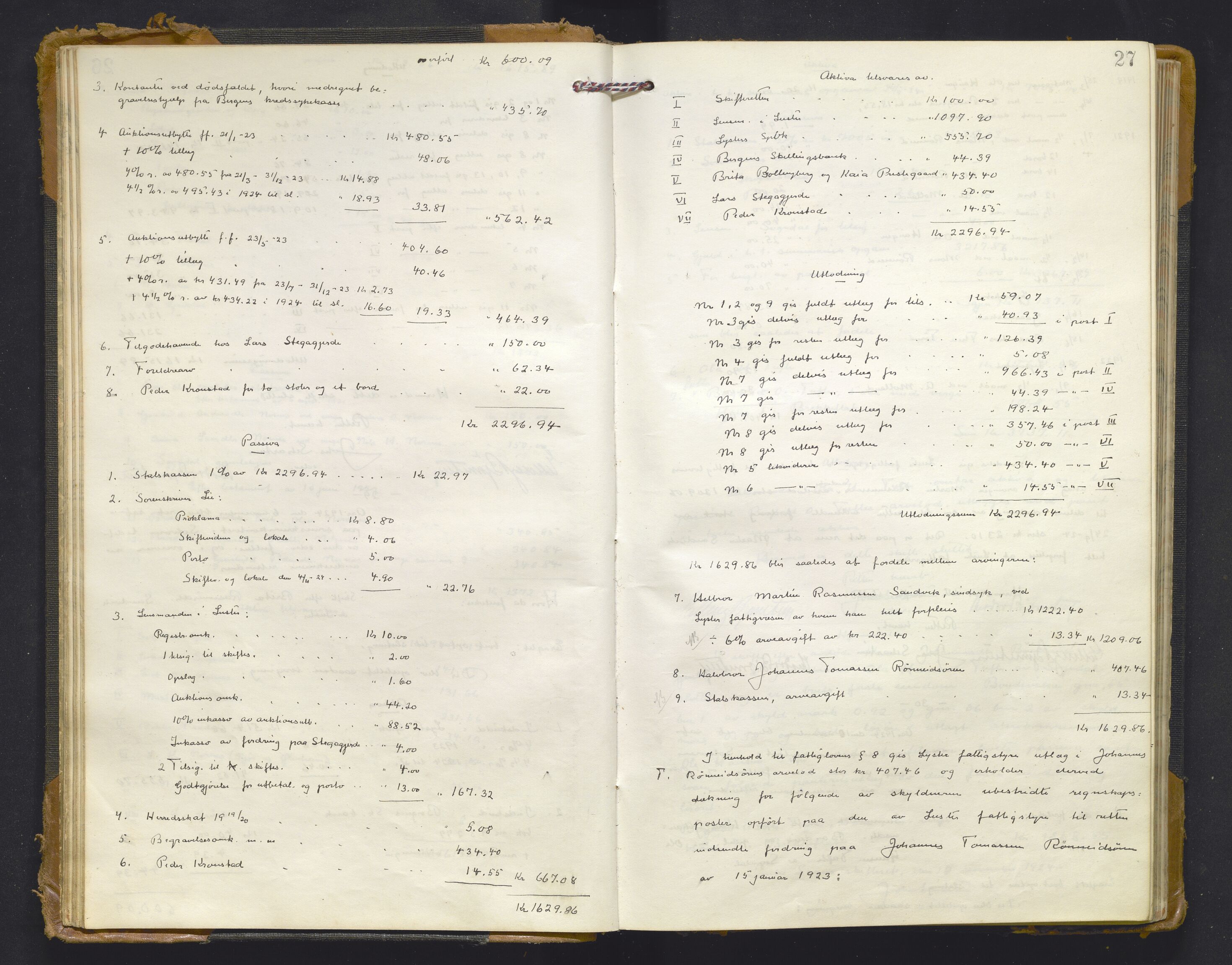 Indre Sogn tingrett, AV/SAB-A-3301/1/H/Hd/L0009: Skifteutlodningsprotokoll 9, 1923-1932, s. 26b-27a