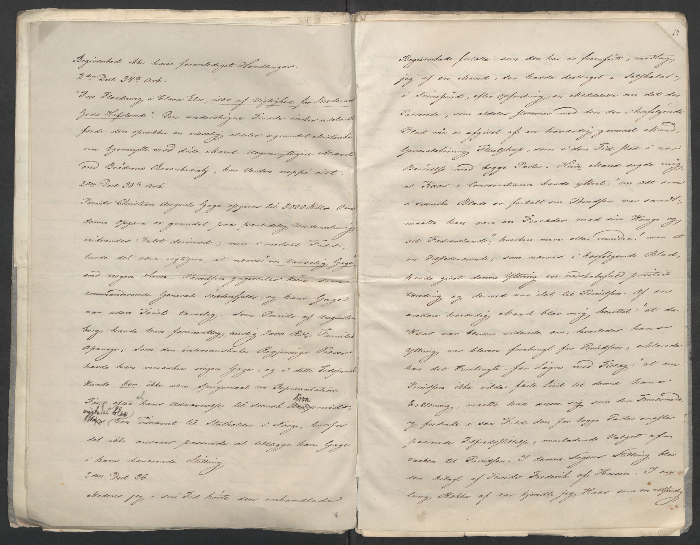 Faye, Andreas, AV/RA-PA-0015/F/Fh/L0028/0003: -- / Optegnelser ang. begivenhedene 1807-1814 af Thulstrup, L. Stoud Platou, C. St. Platou, G. Sverdrup, Løvenskiold m.fl. (afg. i samme anledning), s. 26