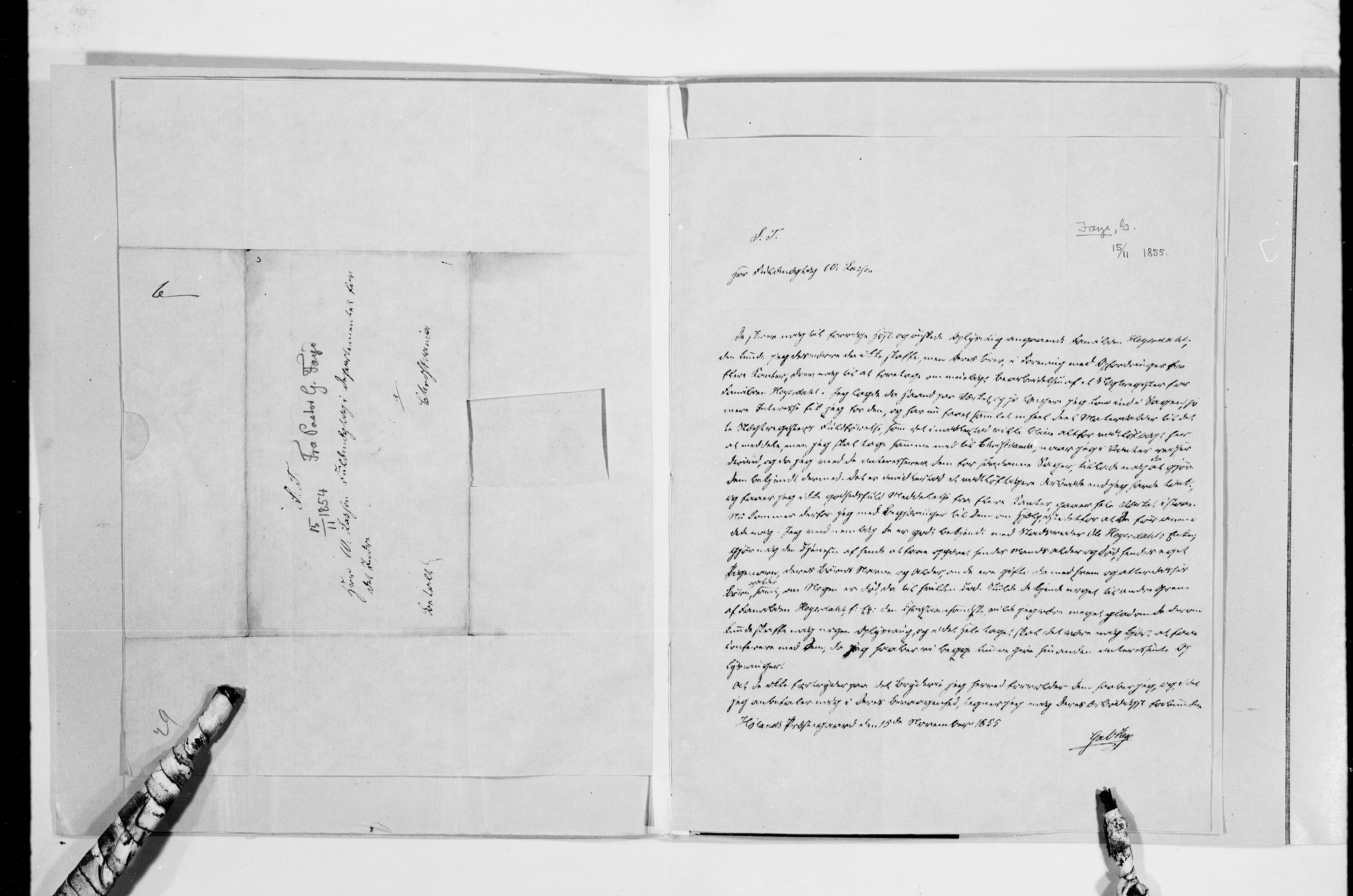 Lassens samlinger, AV/RA-PA-0051/G/L0097: Alfabetisk ordnede brev til Wilhelm Lassen: Fabritius - Grønvold, 1815-1907, s. 33