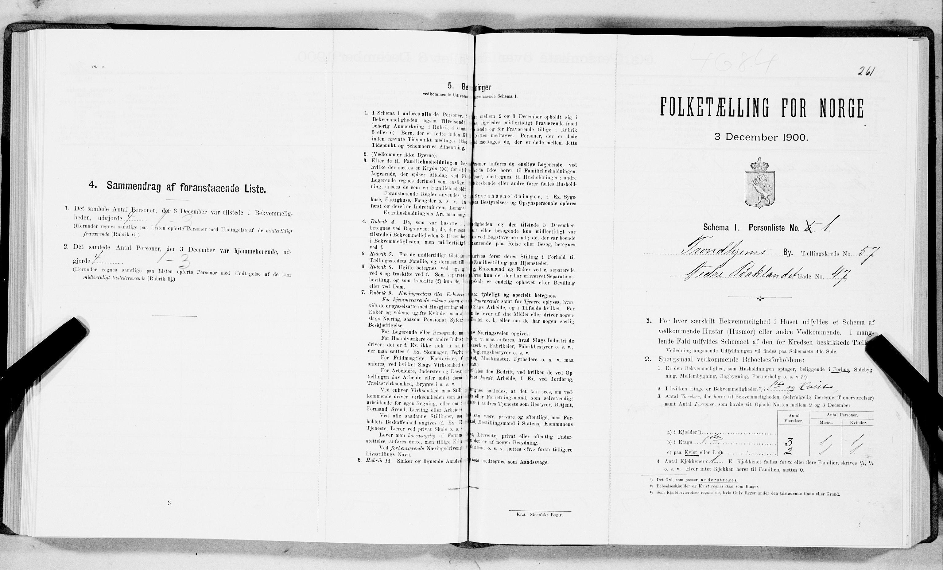 SAT, Folketelling 1900 for 1601 Trondheim kjøpstad, 1900, s. 9718