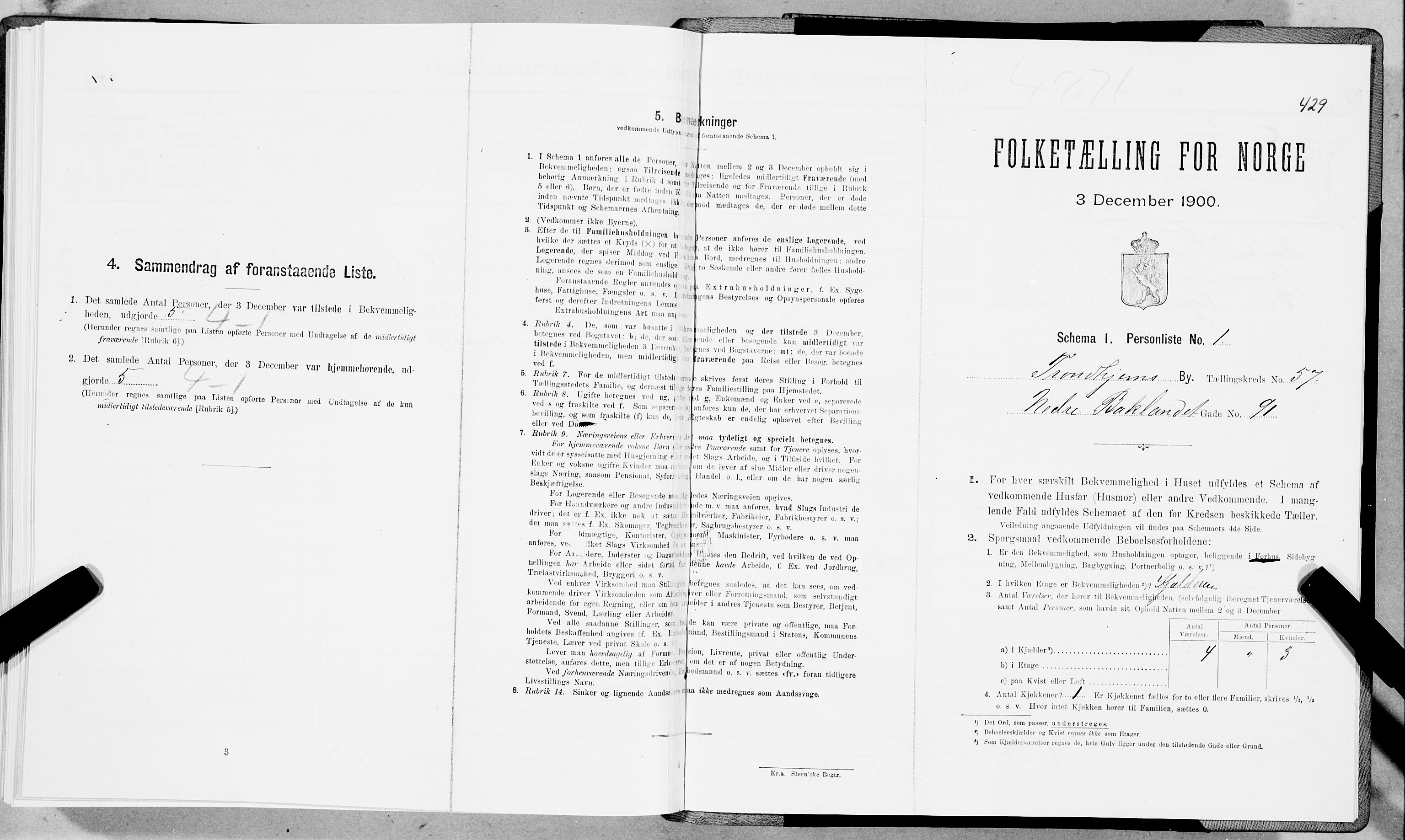 SAT, Folketelling 1900 for 1601 Trondheim kjøpstad, 1900, s. 9886