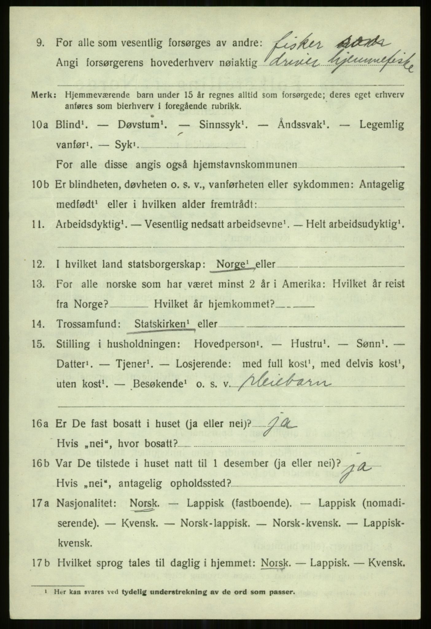 SATØ, Folketelling 1920 for 1936 Karlsøy herred, 1920, s. 5210