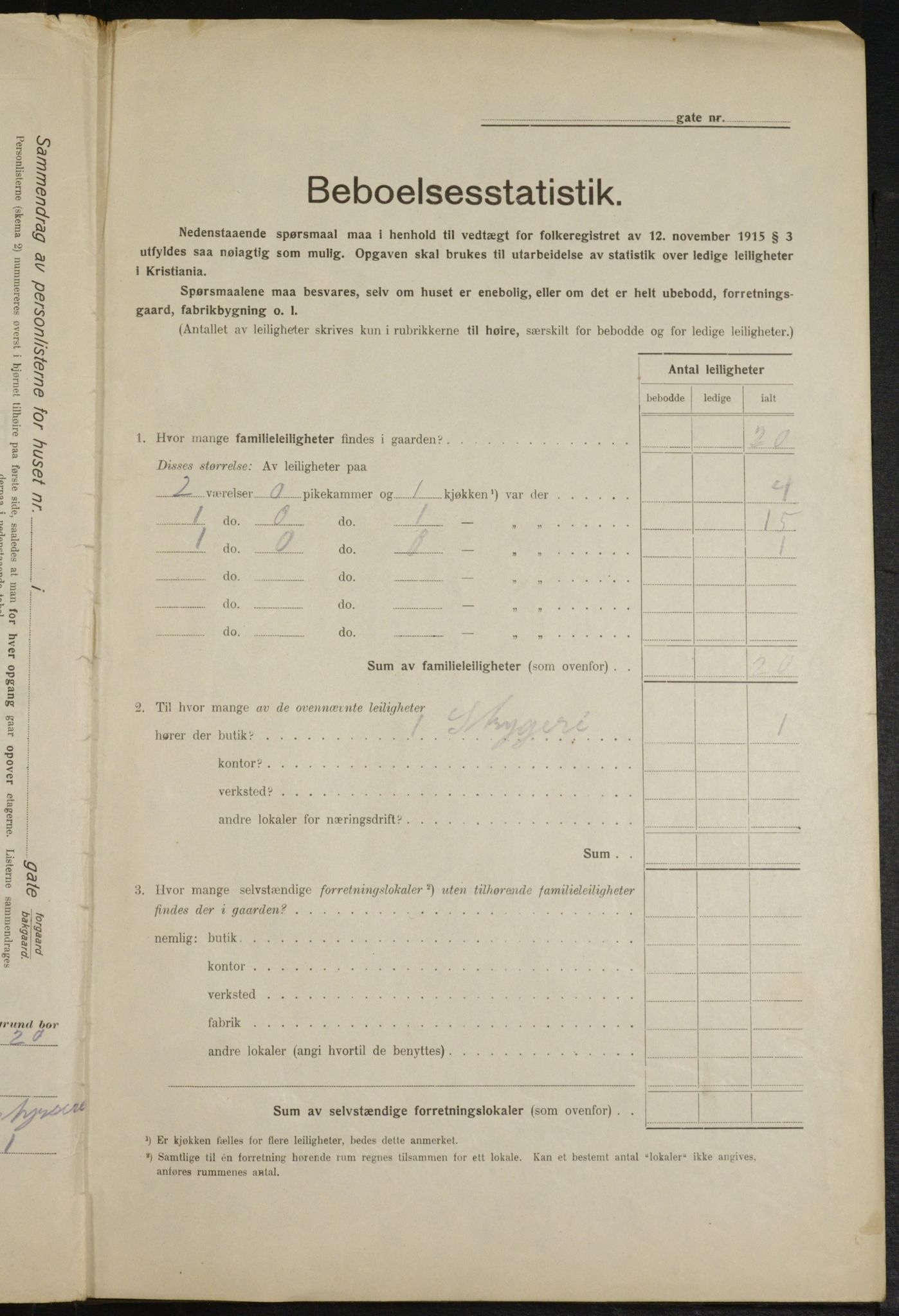 OBA, Kommunal folketelling 1.2.1916 for Kristiania, 1916, s. 100592