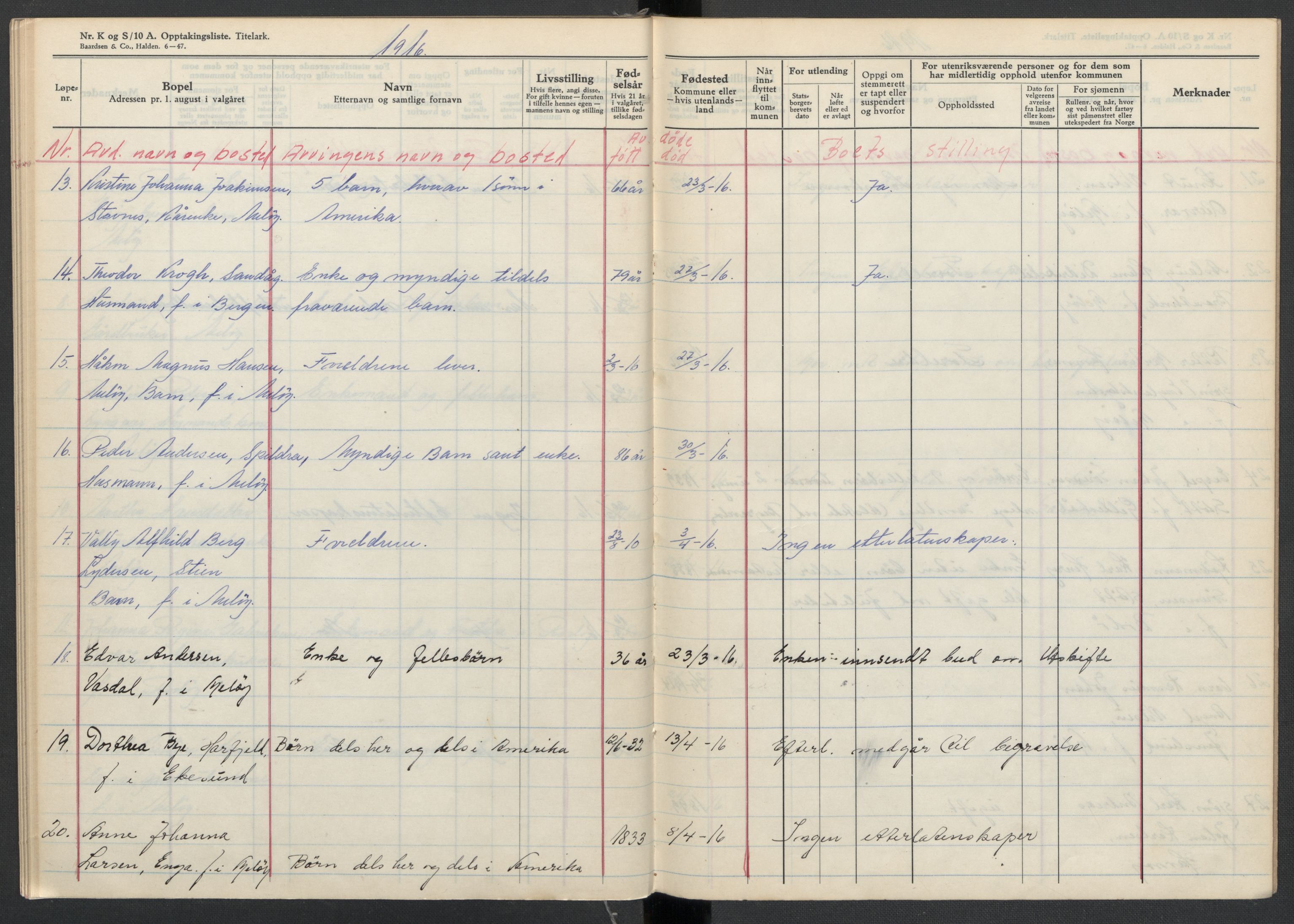 Meløy lensmannskontor, SAT/A-5701/1/02/L0001: 2.01.01 - Dødsfallsprotokoll, 1911-1917