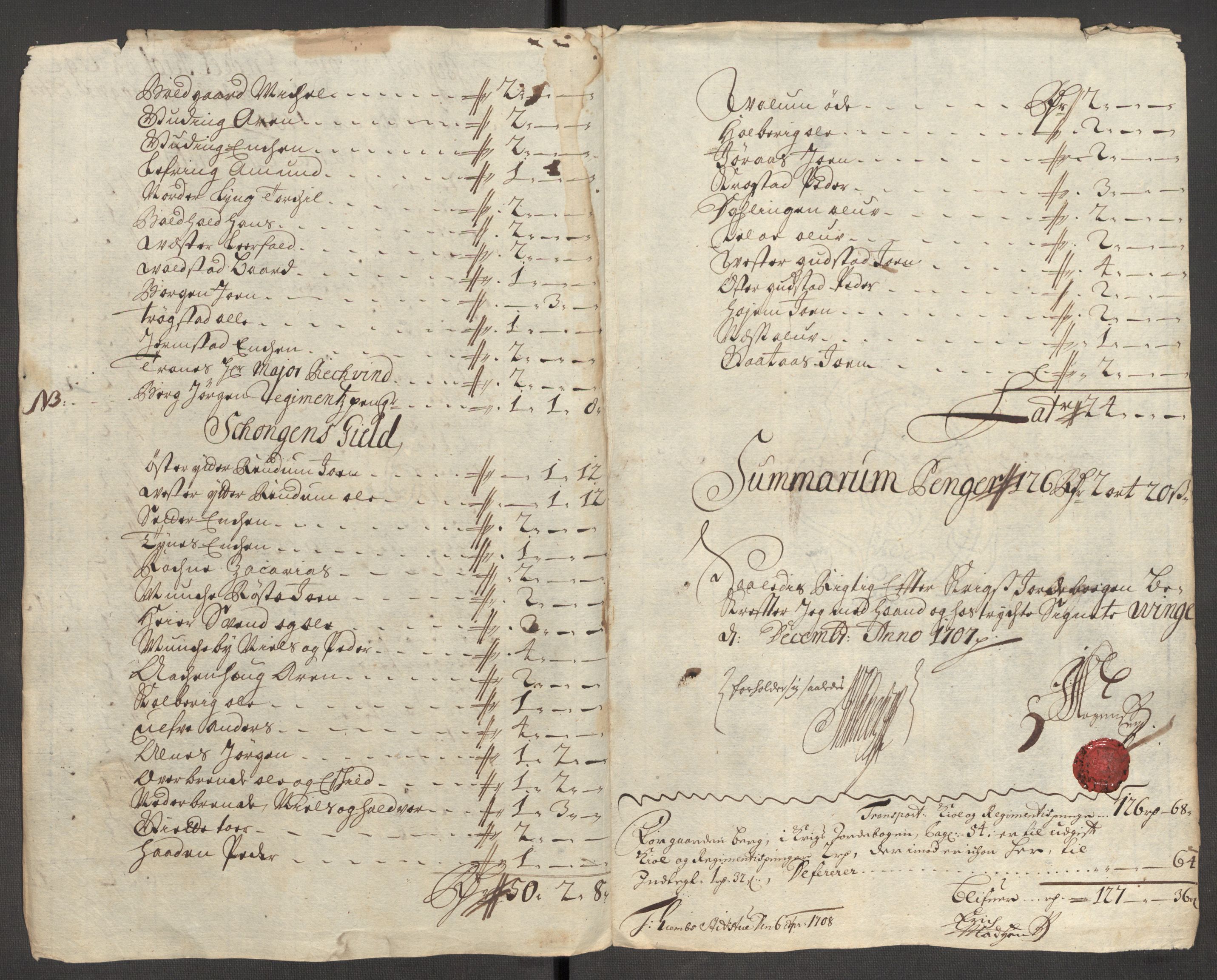 Rentekammeret inntil 1814, Reviderte regnskaper, Fogderegnskap, RA/EA-4092/R62/L4197: Fogderegnskap Stjørdal og Verdal, 1707, s. 114